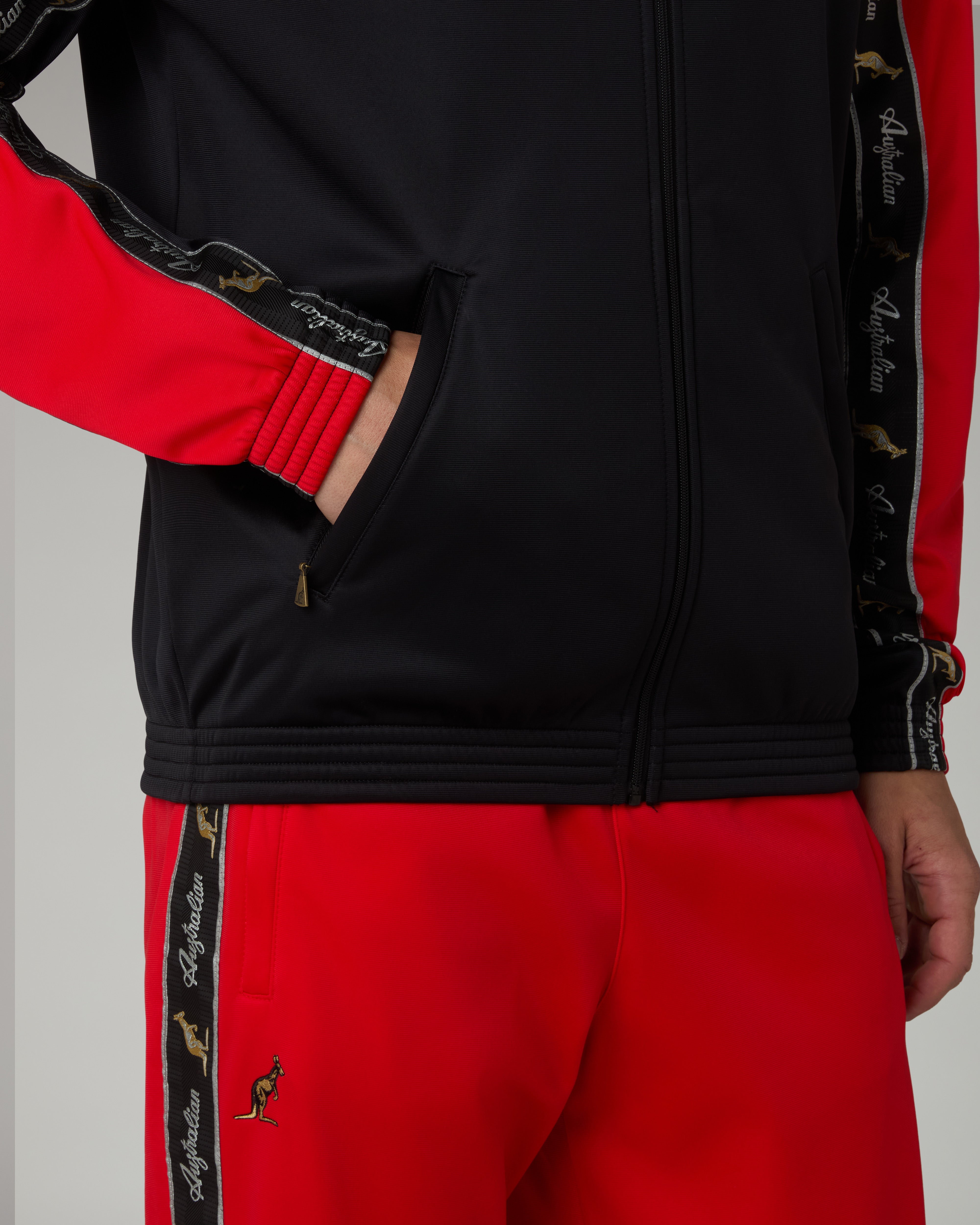 australian-duo-giacca-in-acetato-rosso-vivo-nero image 5