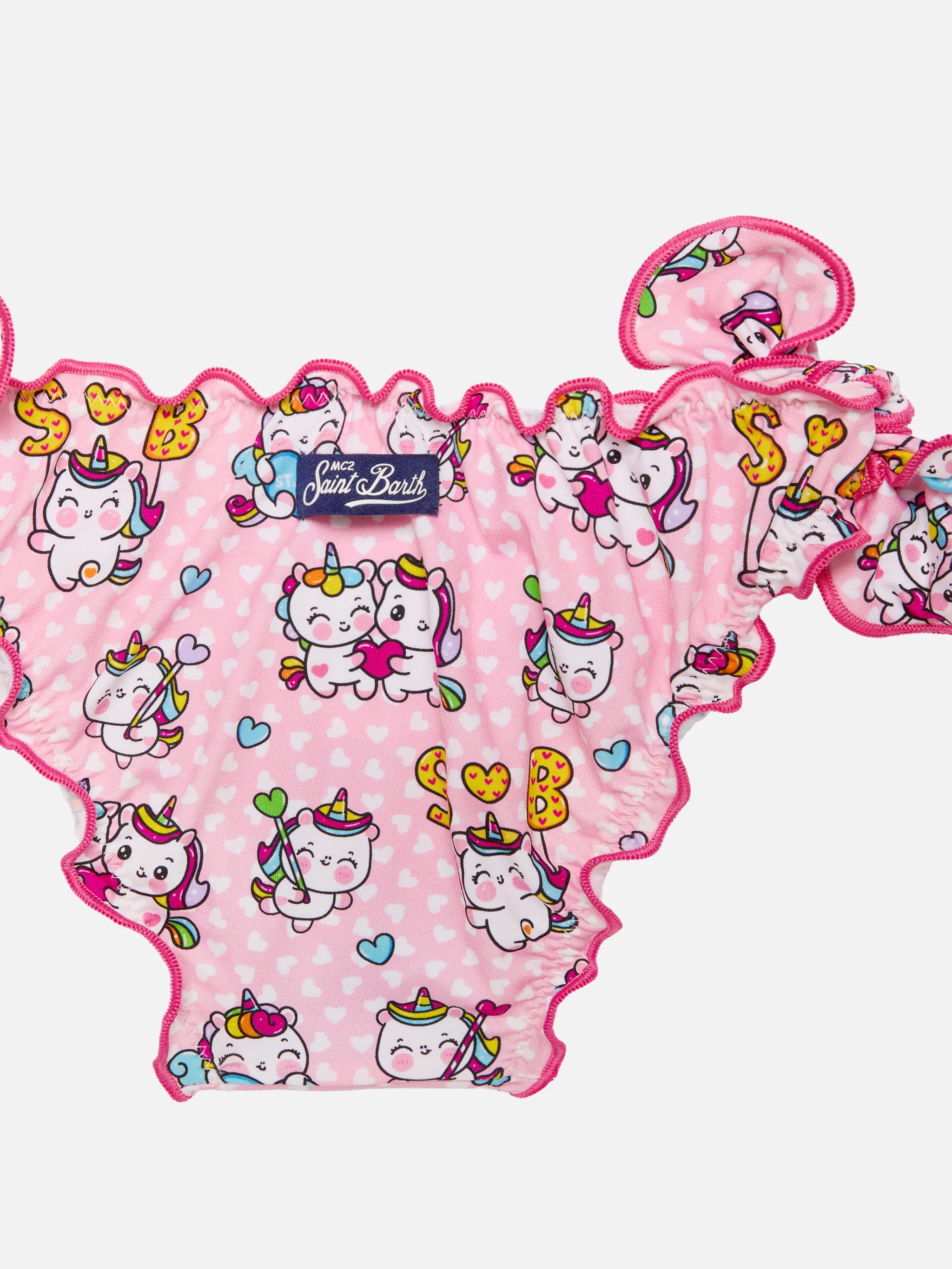 mc2-saint-barth-bikini-da-bambina-a-triangolo-con-stampa-unicorno image 3