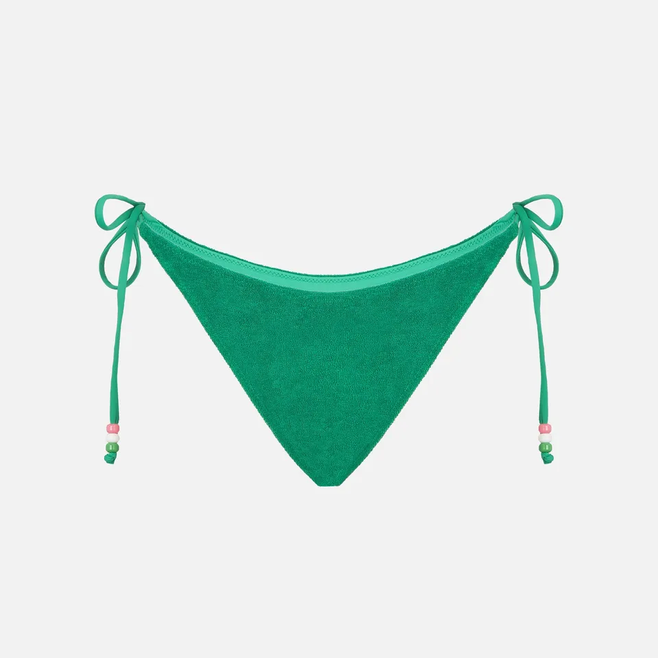 mc2-saint-barth-slip-mare-marielle-verde-effetto-spugna-con-charms image 1