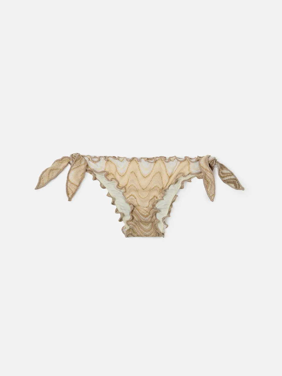 mc2-saint-barth-slip-mare-cric-in-raschel-con-motivo-onde-nei-toni-dell-oro image 1