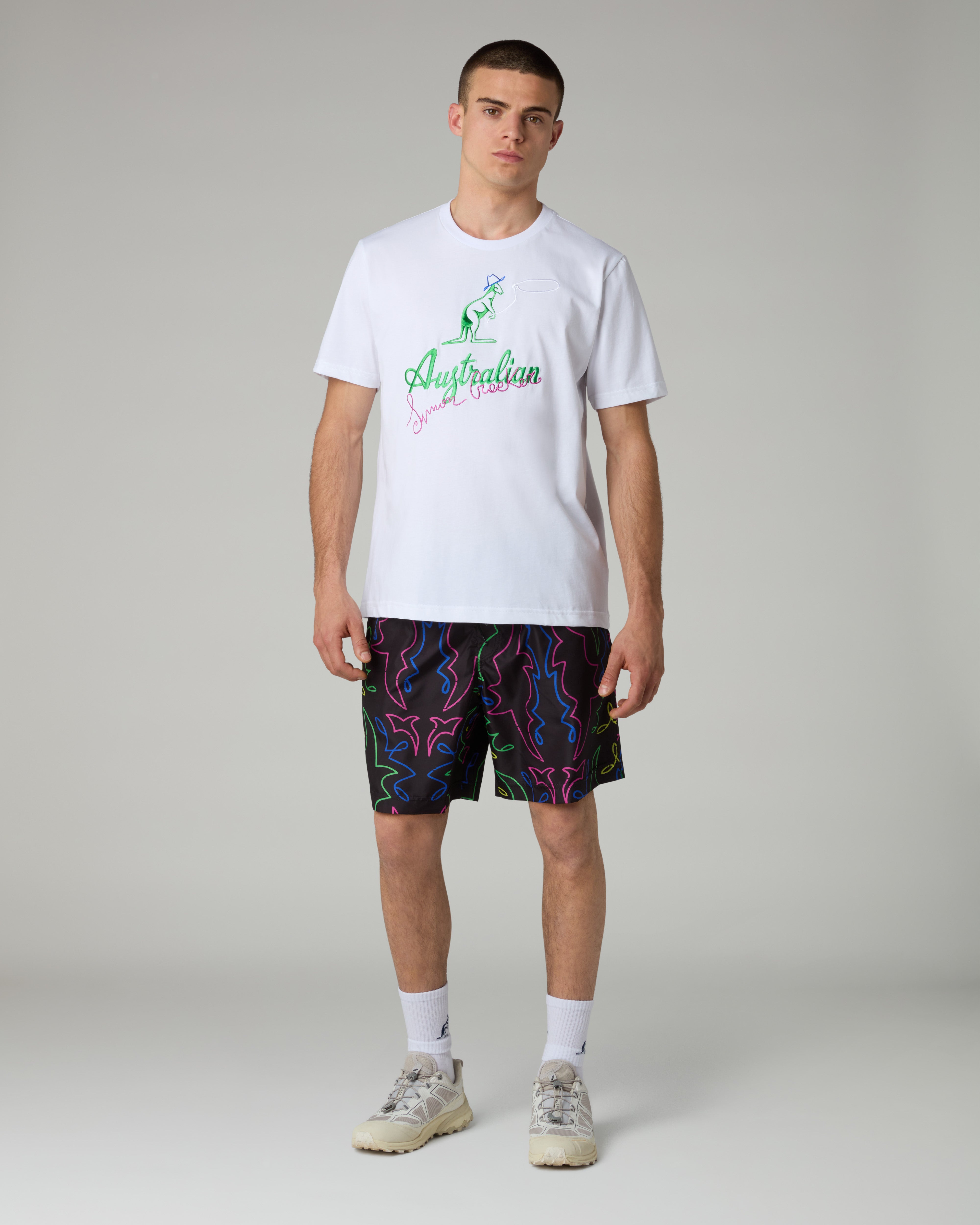 australian-cow-kangoo-t-shirt-simon-cracker-x-australian-t-shirt-in-cotone-bianc image 3