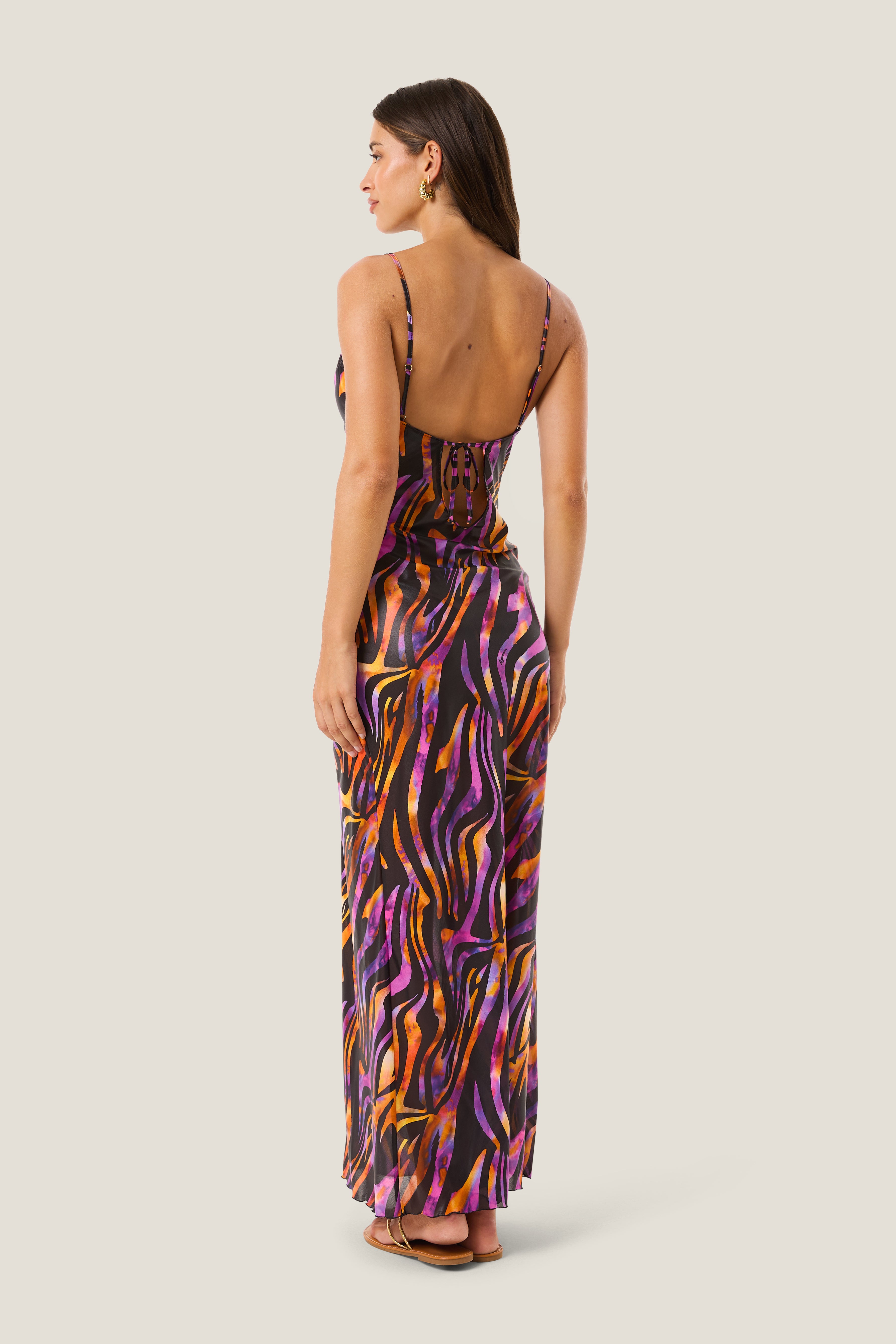 4giveness-abito-lungo-hypnotic-zebra-cover-up-donna image 2