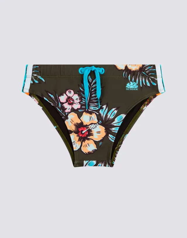 sundek-diwalter-slip-mare-mini-bambino-stampa-graphic-flower image 1
