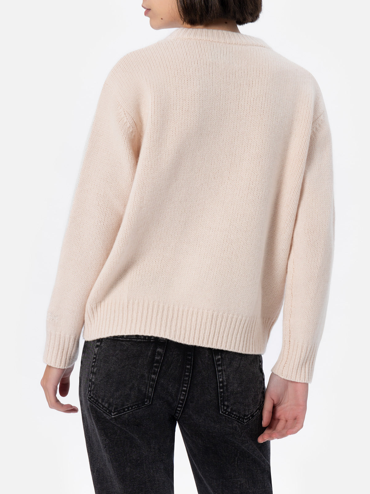 mc2-saint-barth-kyla-maglia-donna-effetto-alpaca-bianca-jacquard-courma image 3