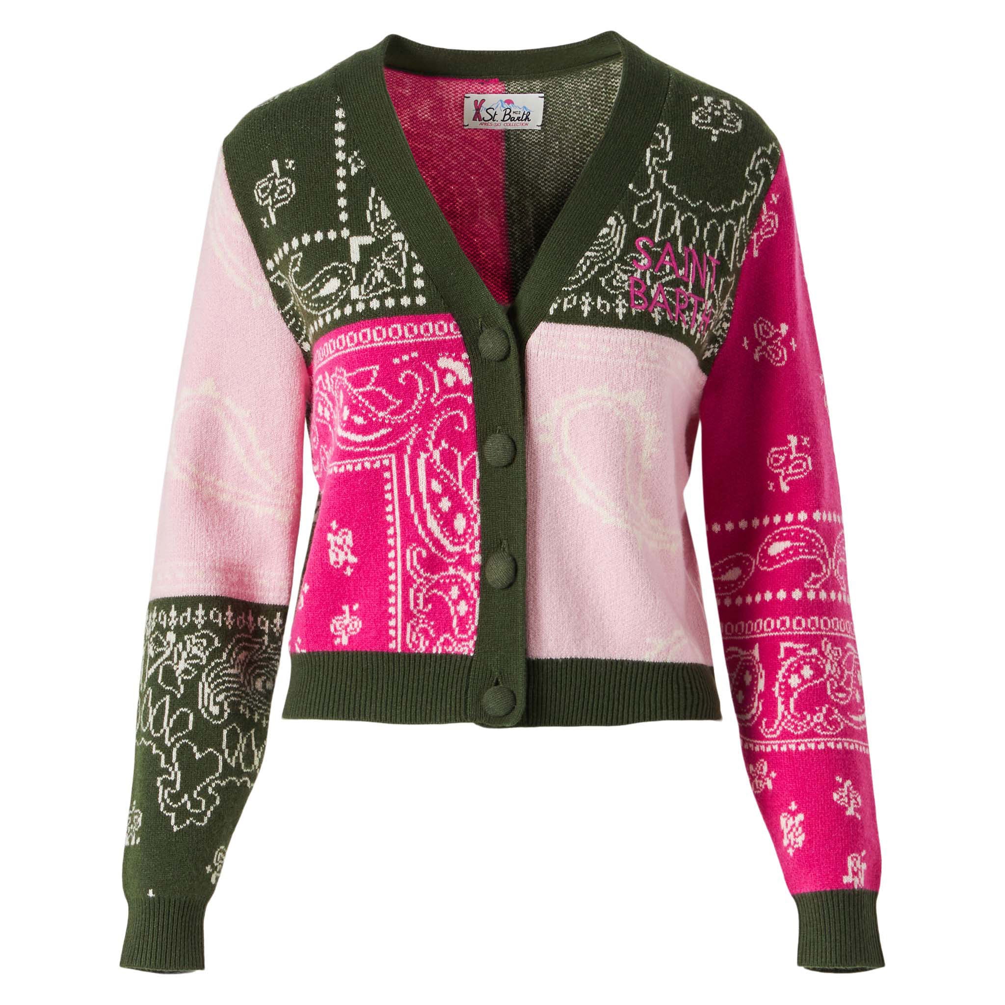 mc2-saint-barth-didy-cardigan-donna-crop-bandana-multicolore-cashmere image 4