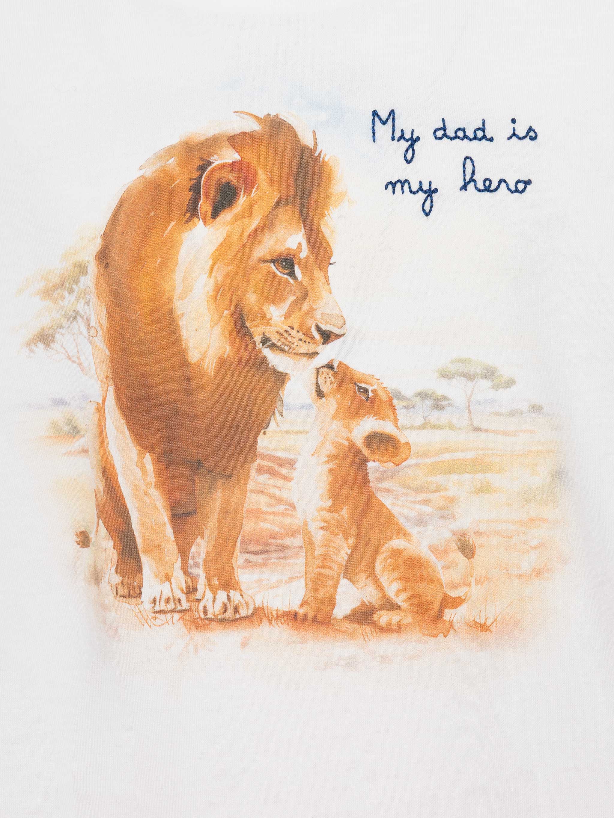 mc2-saint-barth-t-shirt-bambino-cotone-bianca-my-dad-is-my-hero image 2