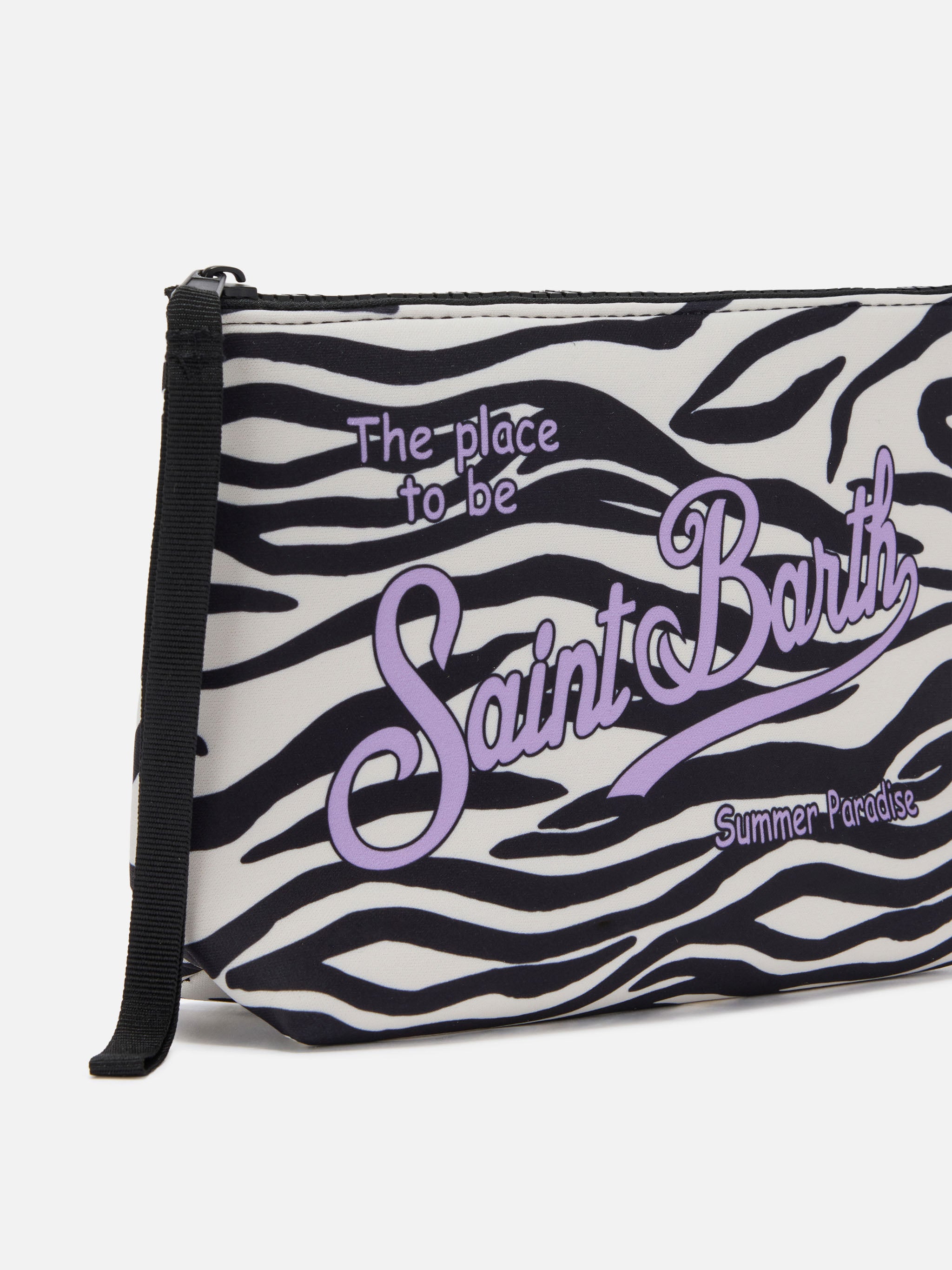 mc2-saint-barth-aline-pochette-in-scuba-con-stampa-zebrata-bianco-nero image 2