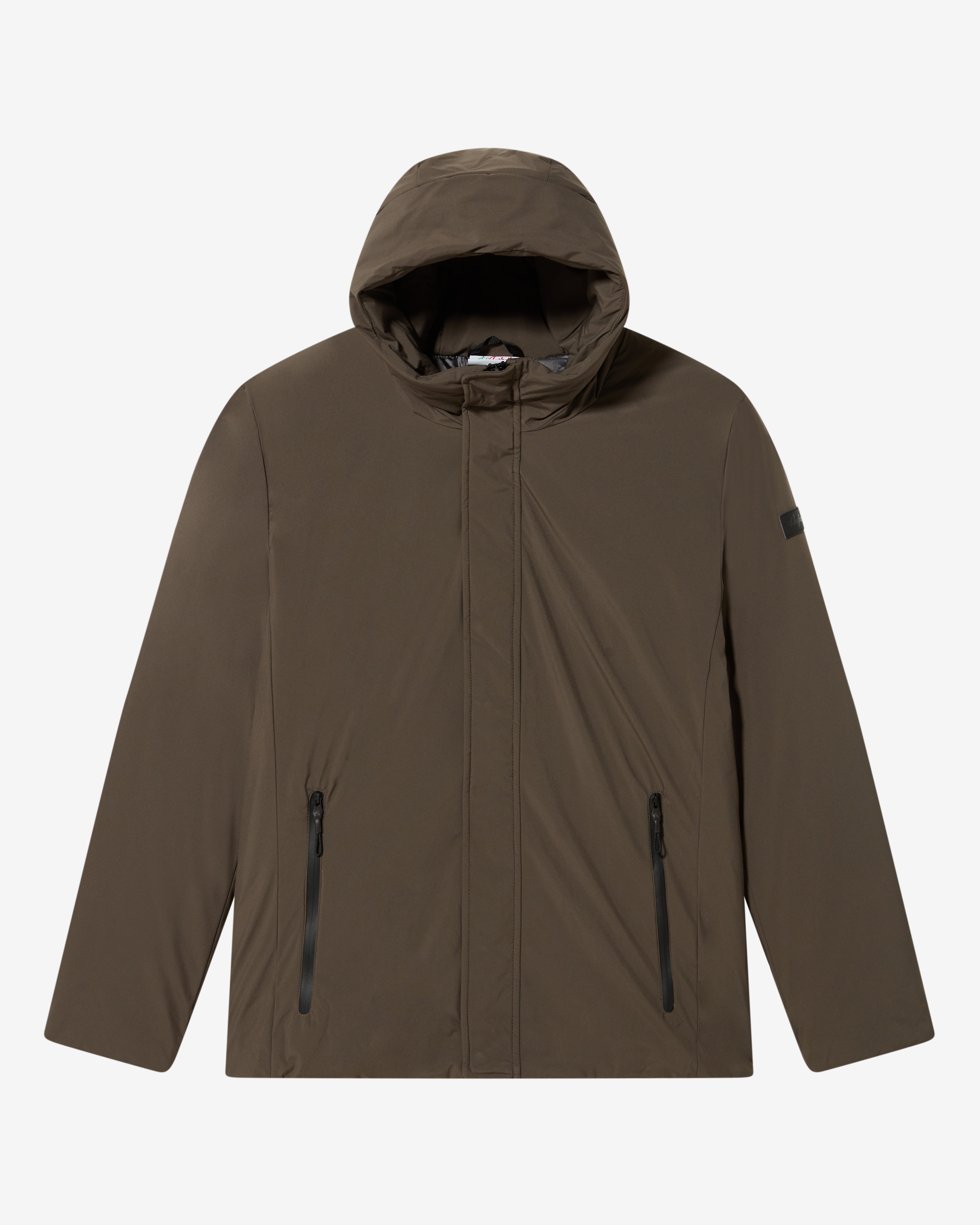australian-sportswear-soft-shell-jacket-deep-army-con-cappuccio image 7