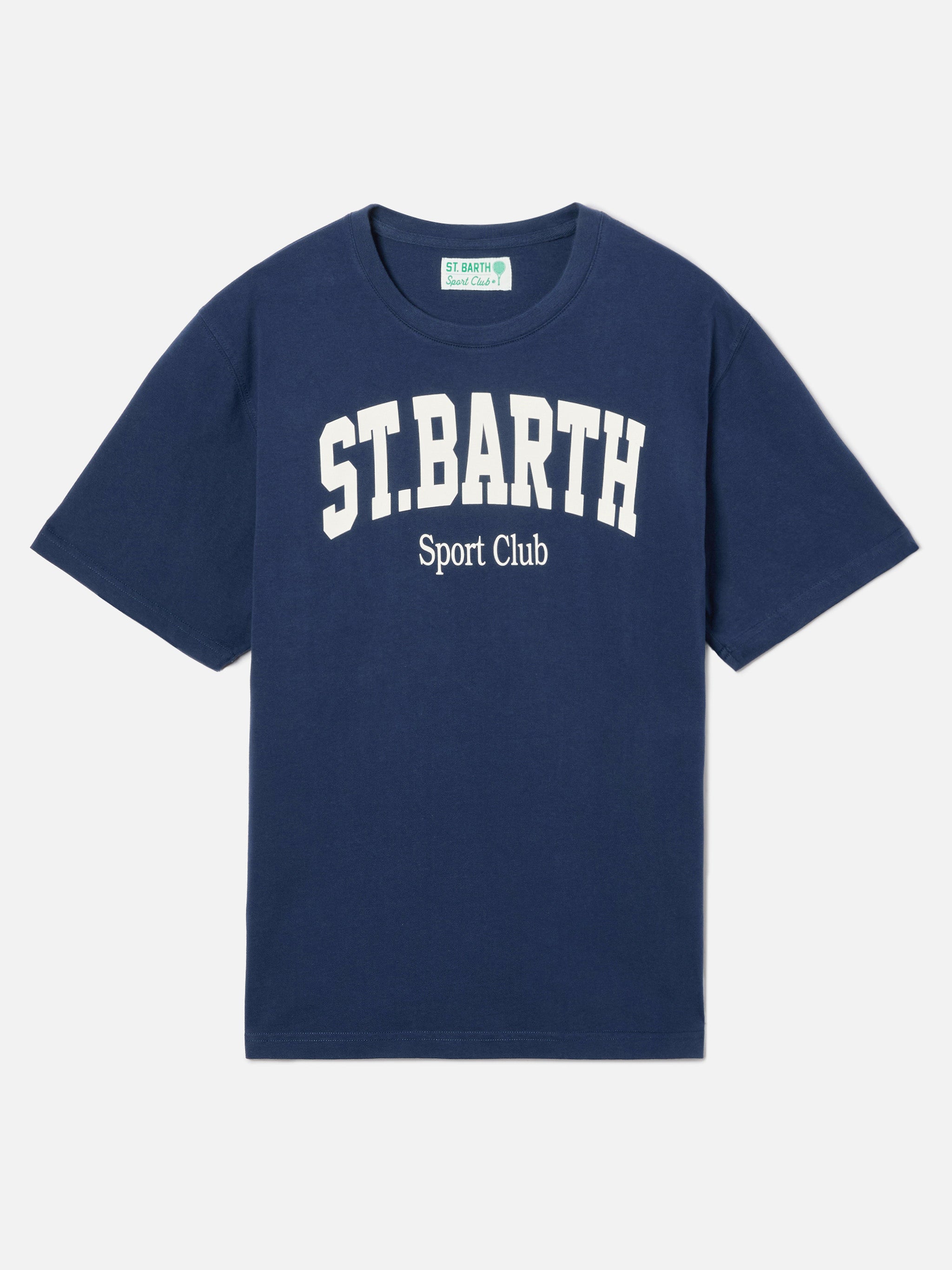 mc2-saint-barth-denver-t-shirt-uomo-blu-in-cotone-stampa-sport-club image 1