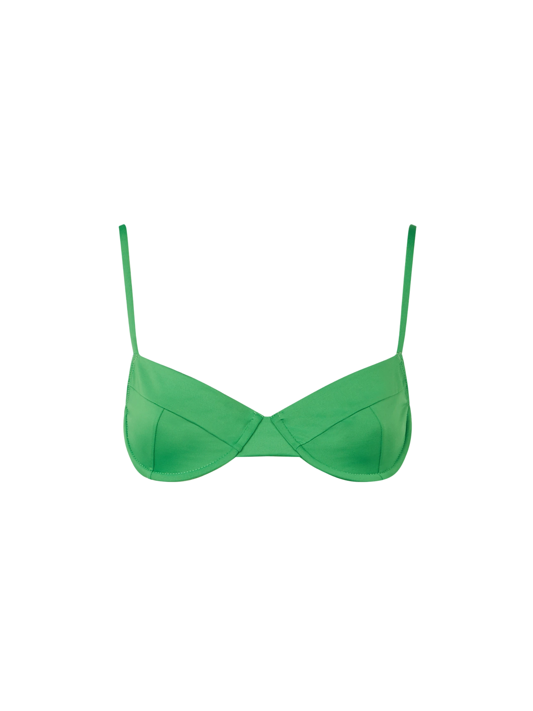 mc2-saint-barth-bea-top-bikini-donna-con-ferretto-verde-tinta-unita image 1