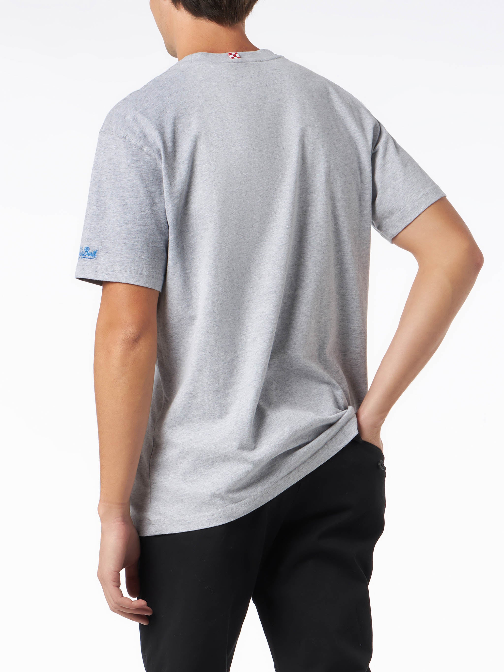 mc2-saint-barth-t-shirt-uomo-cotone-pesante-cocktail-gin-tonic-grigia image 4