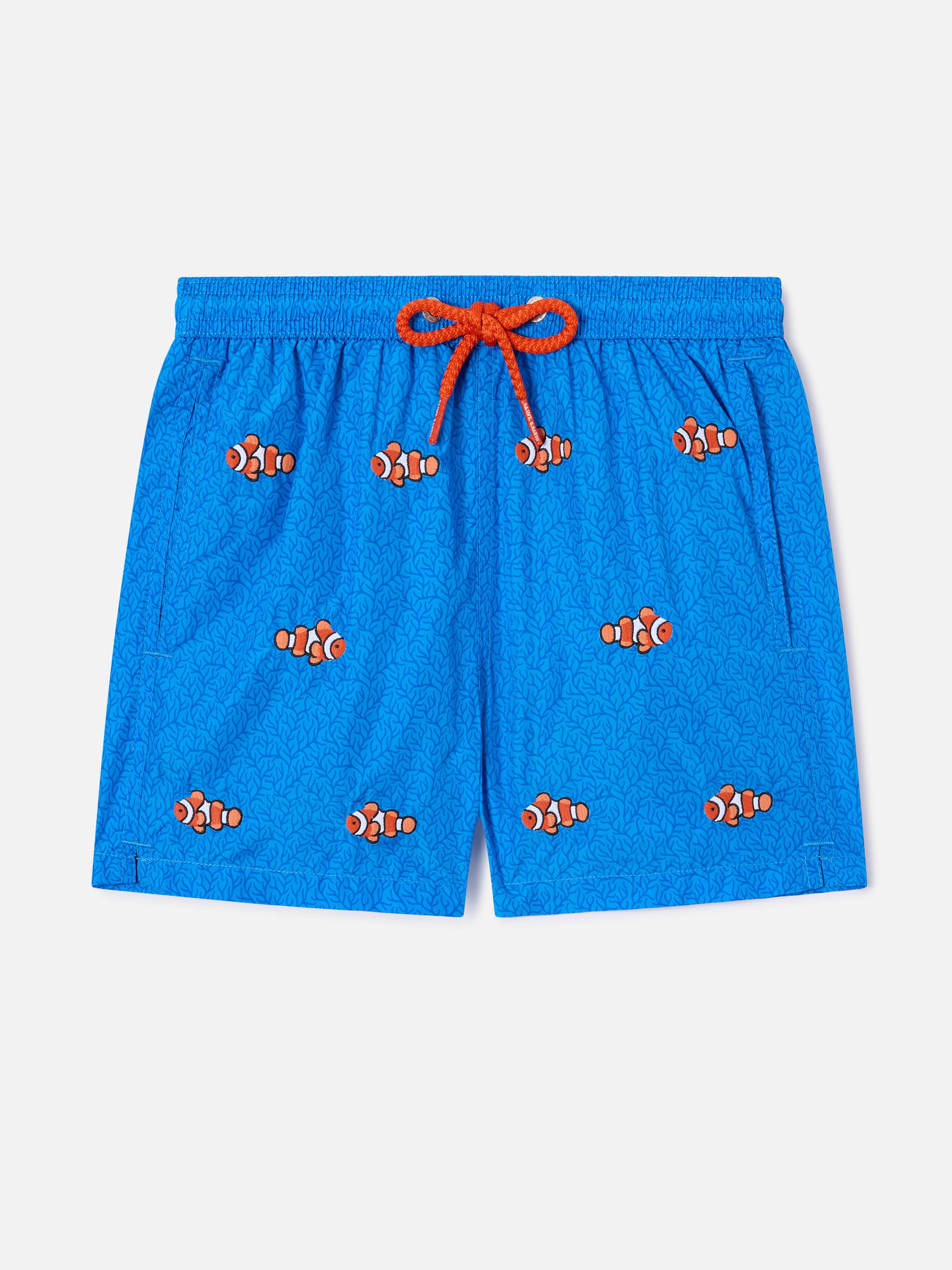 mc2-saint-barth-costume-jean-embroidery-bambino-corallo-con-ricamo-pesci image 1