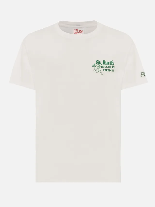 mc2-saint-barth-man-t-shirt-uomo-stampa-burger-paradise-panna image 1