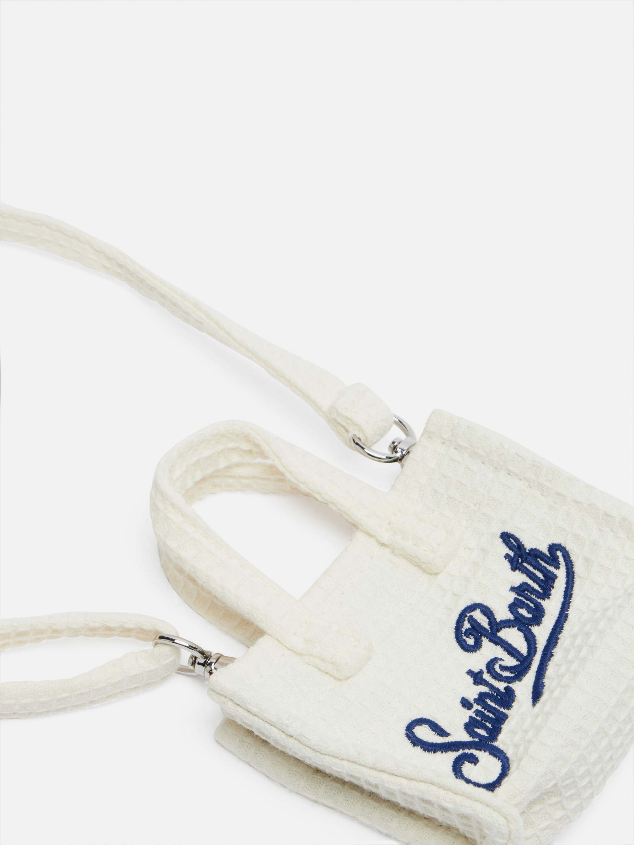 mc2-saint-barth-keybag-mini-borsa-portachiavi-cotone-nido-d-ape-beige image 3