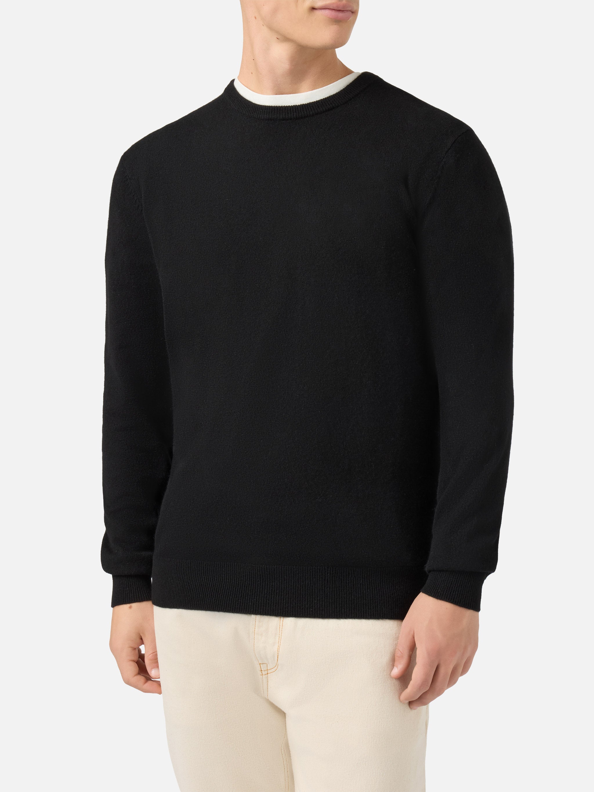 mc2-saint-barth-regent-maglione-uomo-100-cashmere-nero image 1