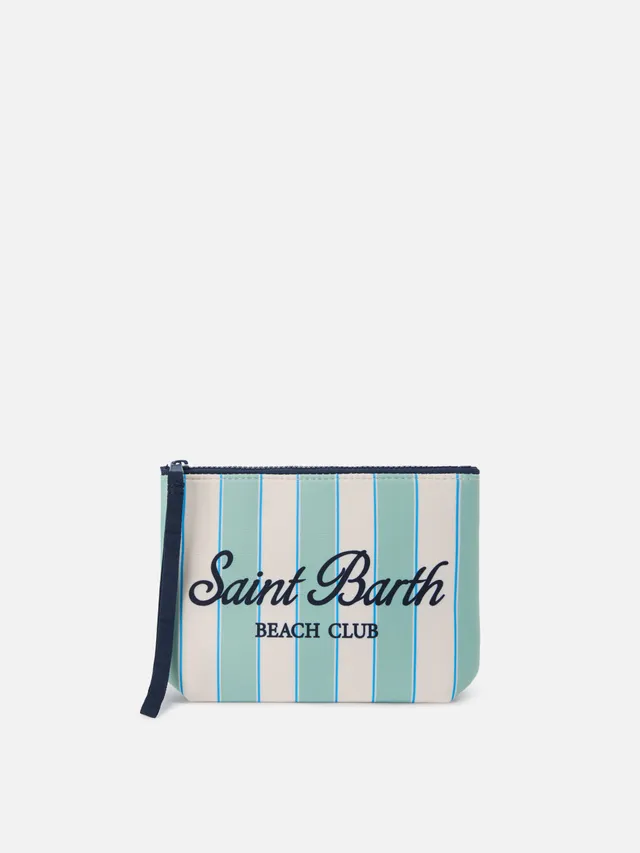 mc2-saint-barth-pochette-aline-scuba-righe-verde-menta-beach-club image 1