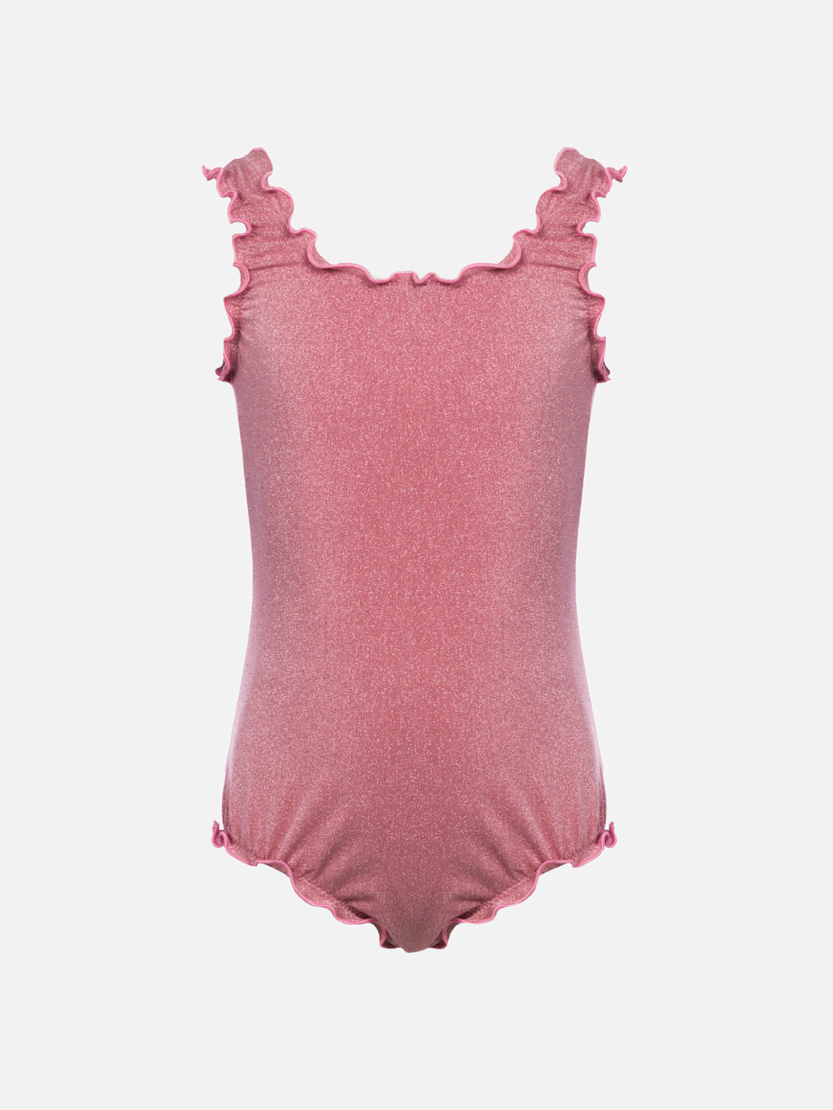 mc2-saint-barth-clio-costume-intero-bambina-lurex-rosa-con-balza image 1