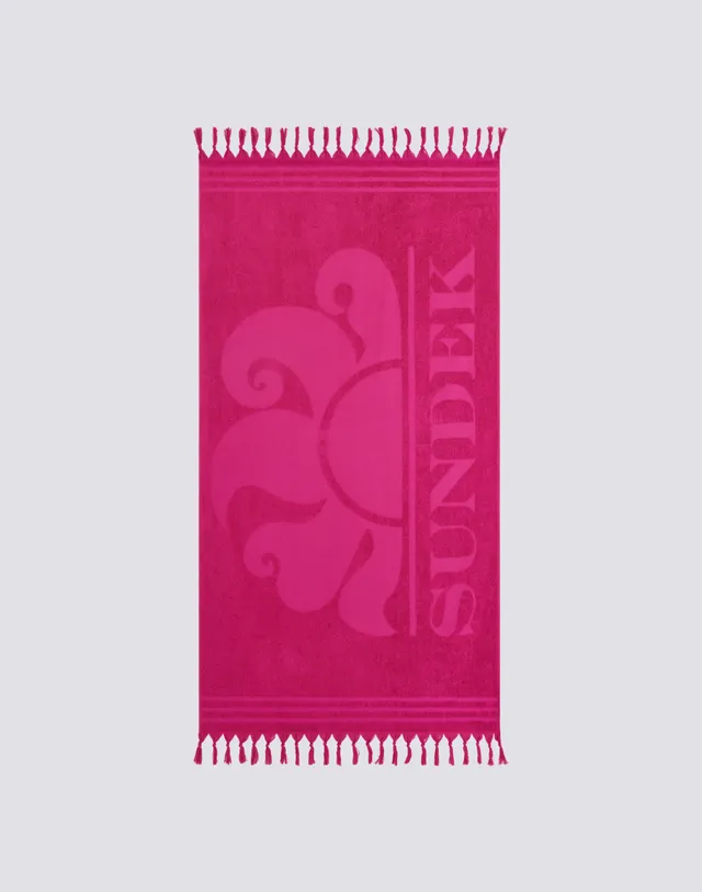 sundek-paraty-telo-mare-jacquard-con-logo-100x170-cm-in-spugna-con-frange image 1
