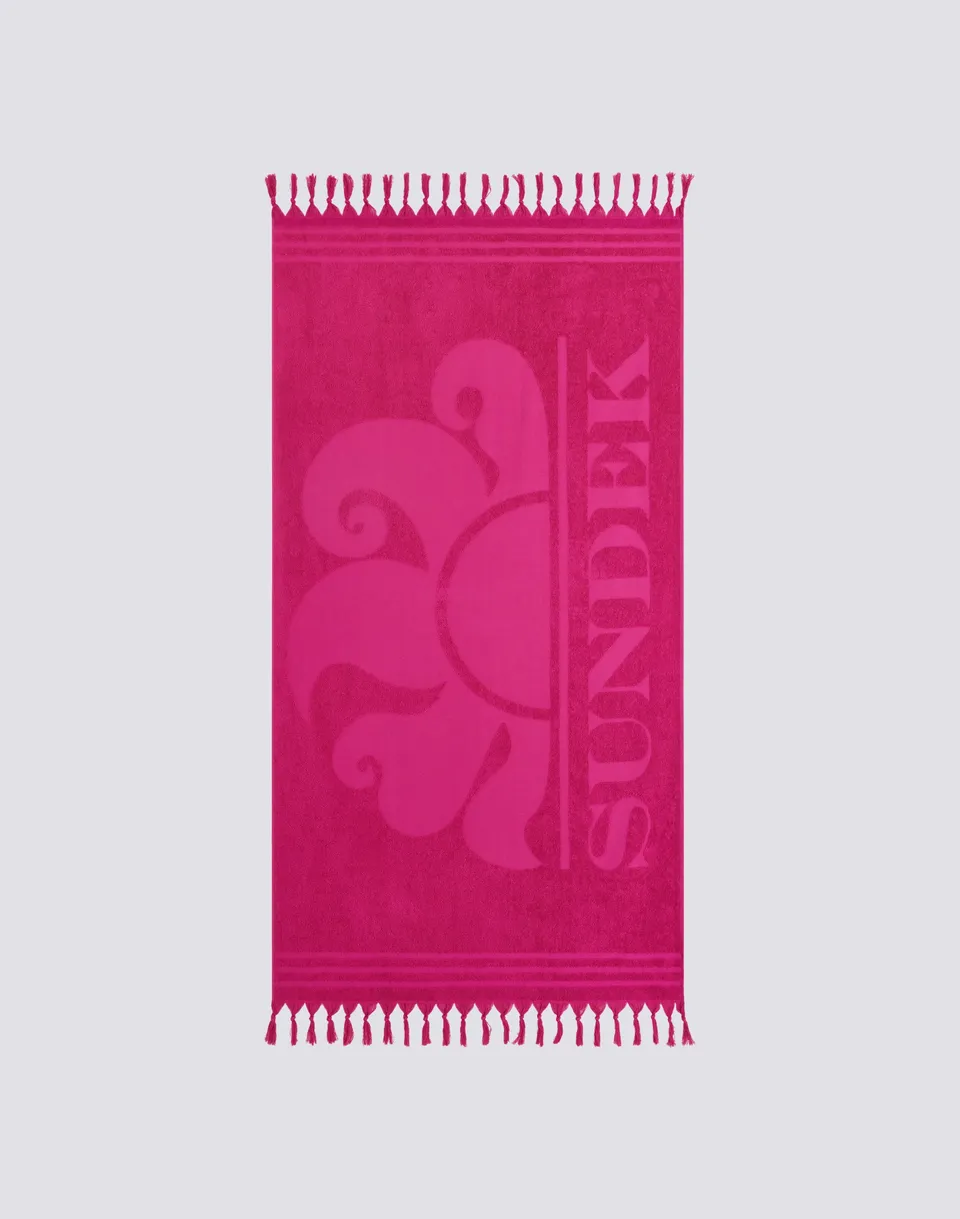 sundek-paraty-telo-mare-jacquard-con-logo-100x170-cm-in-spugna-con-frange image 1