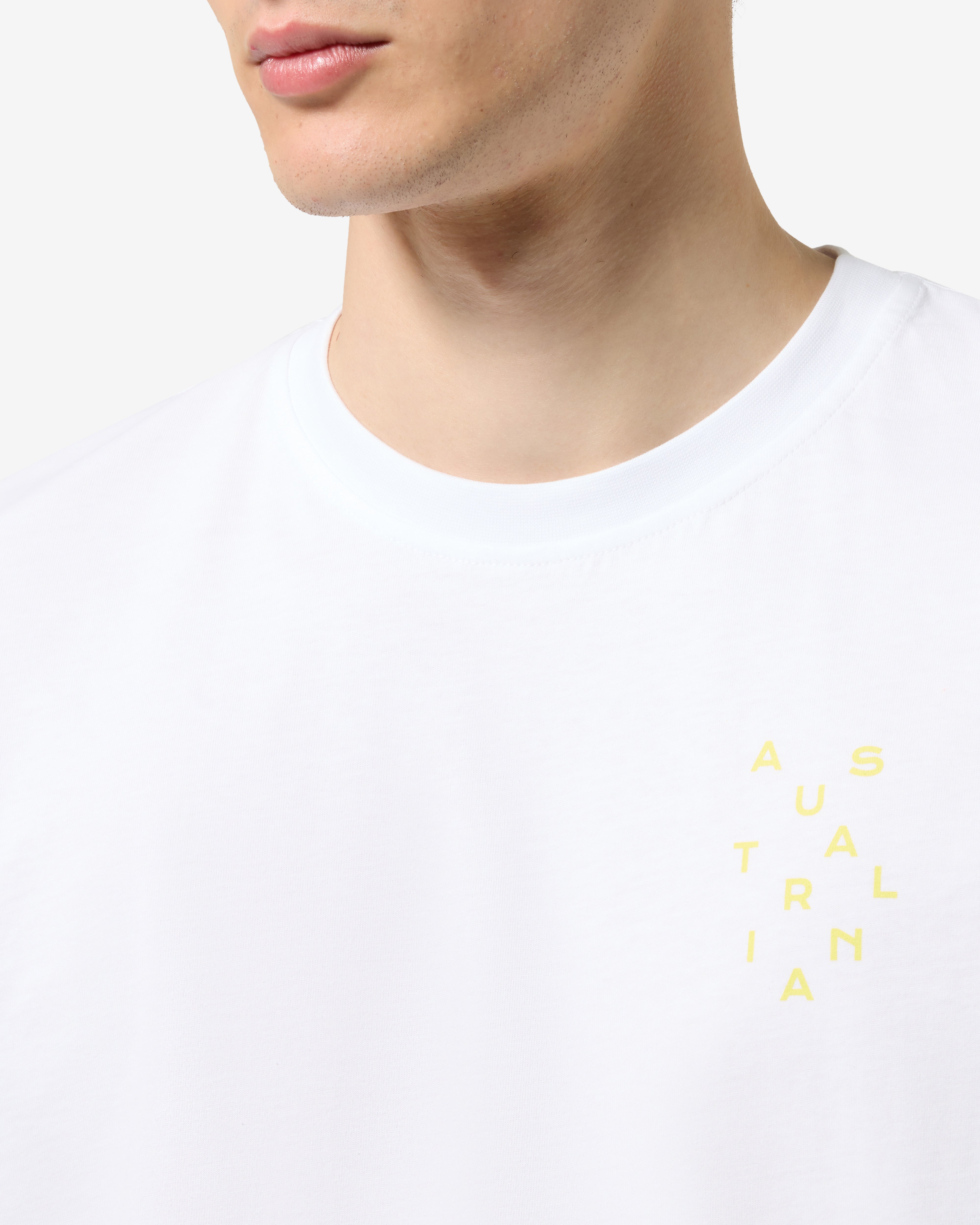 australian-topographic-t-shirt-maglia-cotone-bianca-regular-fit image 5