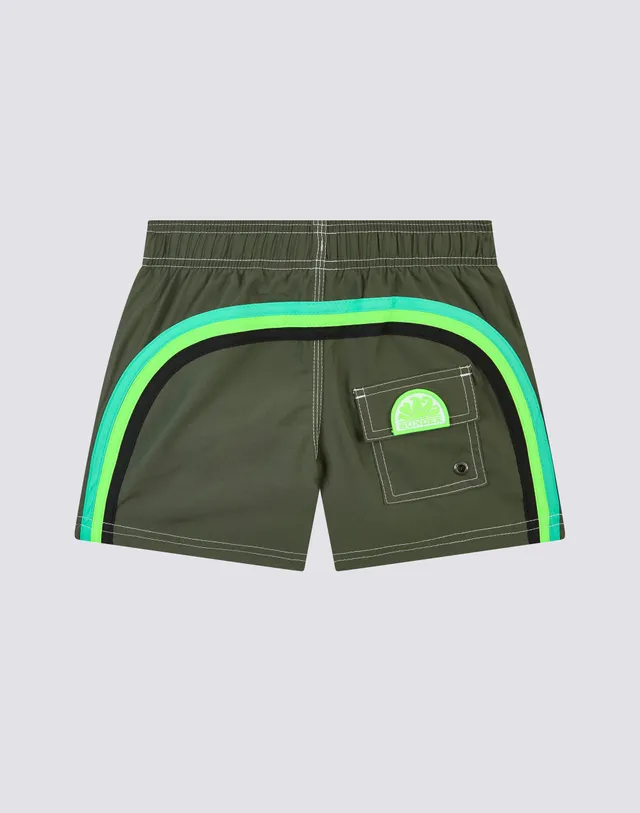 sundek-costume-da-bagno-bambino-corto-vita-elasticata-repreve-con-arcobaleno image 1