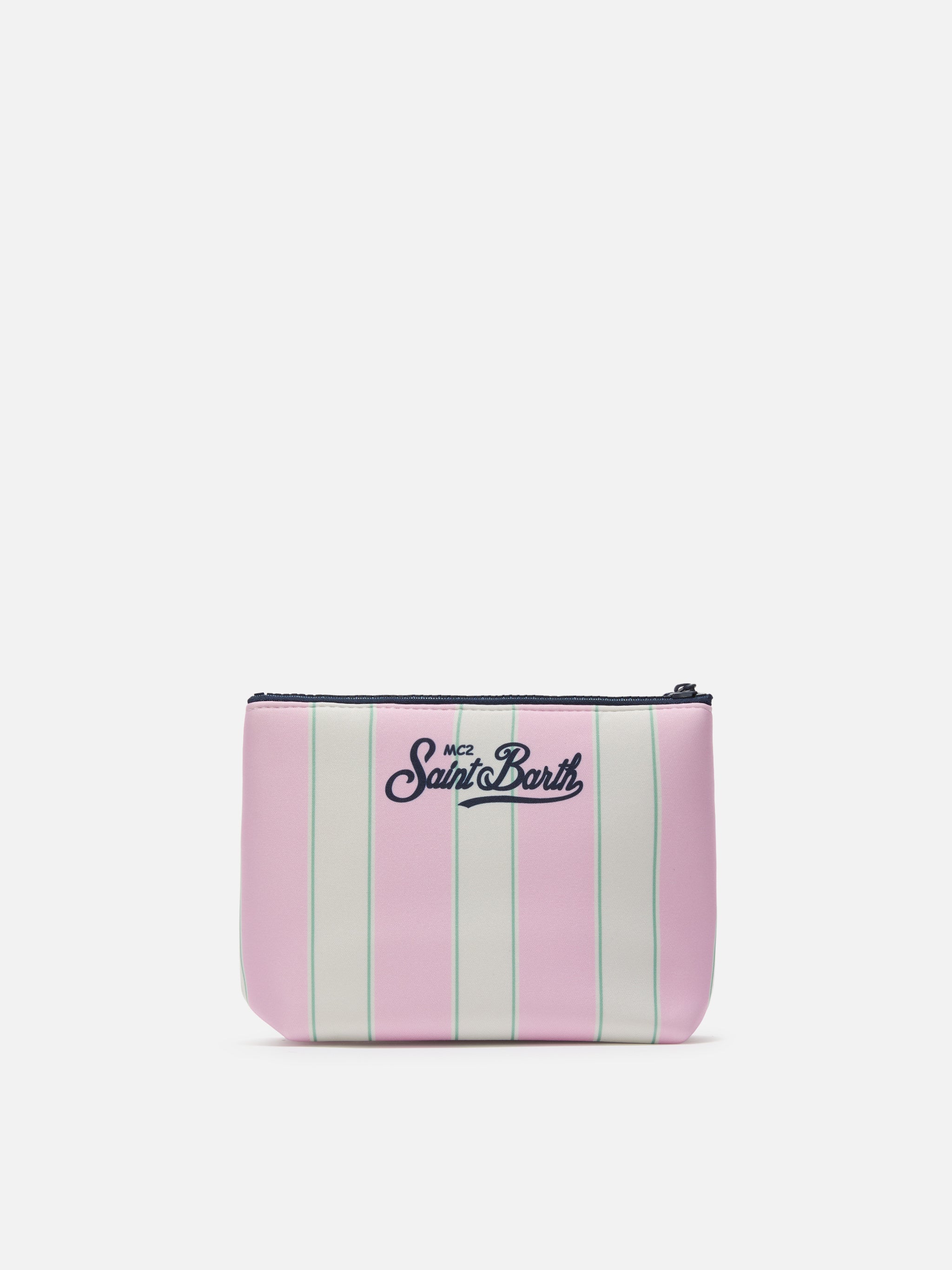 mc2-saint-barth-pochette-aline-pochette-in-scuba-a-righe-rosa-e-verdi-beach-club image 3
