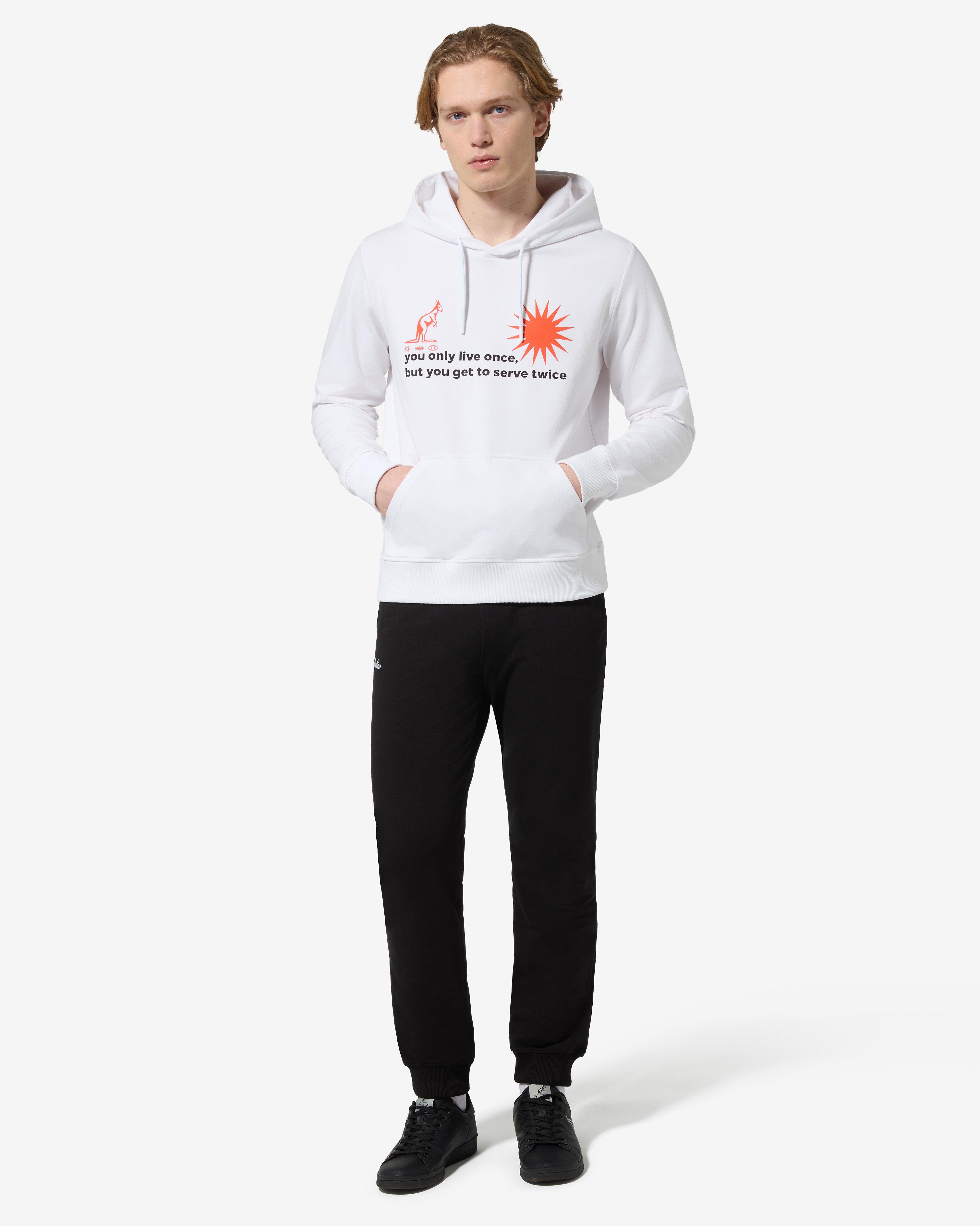 australian-collage-hoodie-felpa-con-cappuccio-e-tasca-a-marsupio-made-in-italy image 2