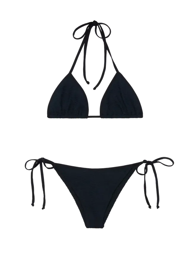 mc2-saint-barth-leah-marielle-bikini-triangolo-crinkle-nero-donna image 1