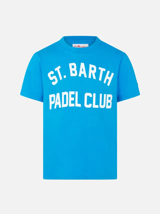 mc2-saint-barth-t-shirt-da-bambino-in-cotone-con-stampa-st-barth-padel-club-blue image 1