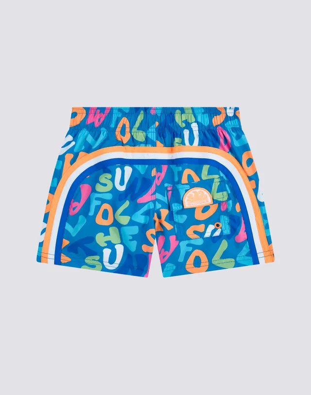 sundek-iconic-bambino-costume-mare-corto-repreve-stampa-multipop-arcobaleno image 1