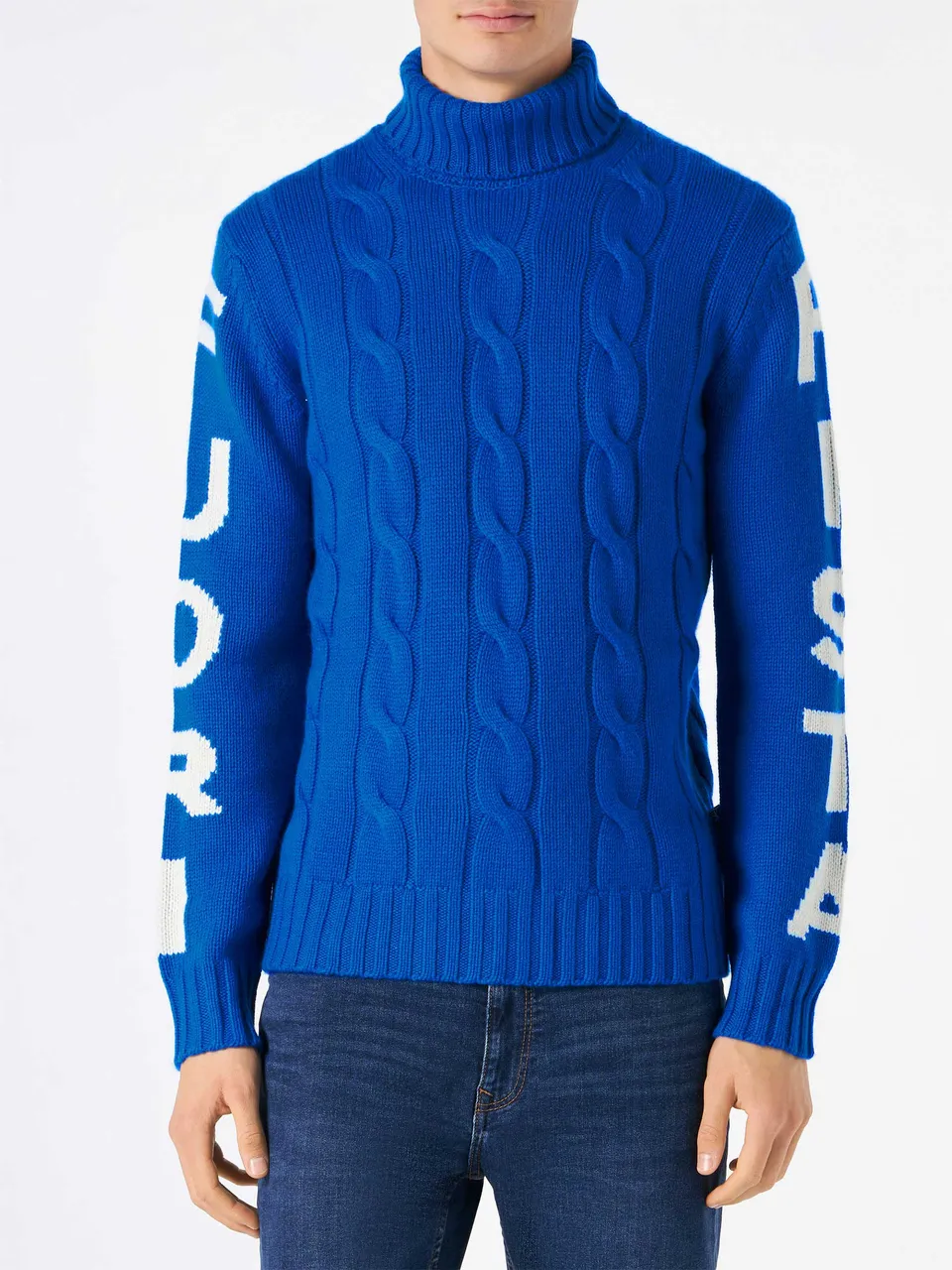 mc2-saint-barth-maglia-fisherman-collo-alto-jacquard-fuori-pista-blu-uomo image 1