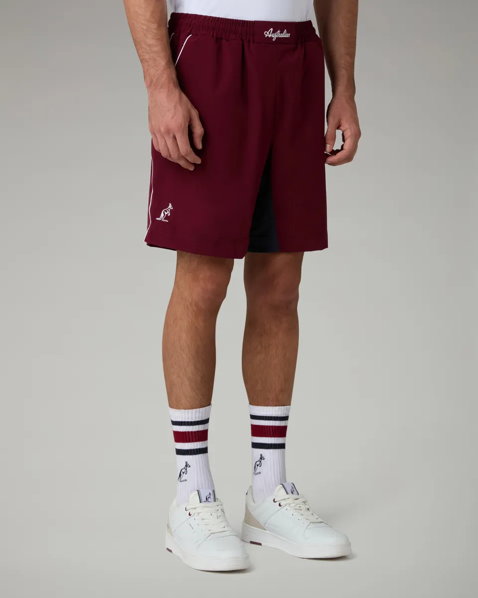 australian-slam-classic-short-short-tennis-bi-elastico-rubino image 1