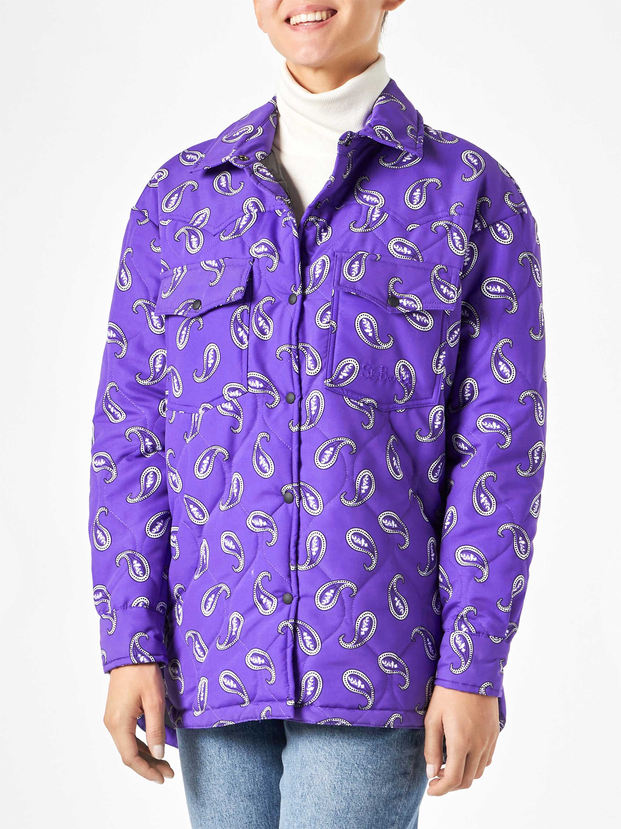 mc2-saint-barth-giacca-kimmy-donna-trapuntata-viola-paisley-oversize image 3
