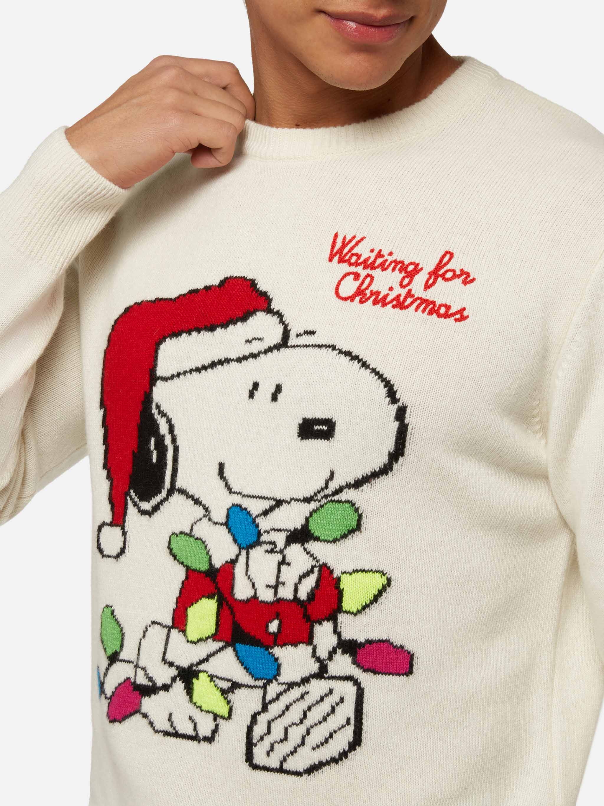 mc2-saint-barth-maglione-heron-girocollo-con-jacquard-e-ricamo-snoopy-peanuts-sp image 2