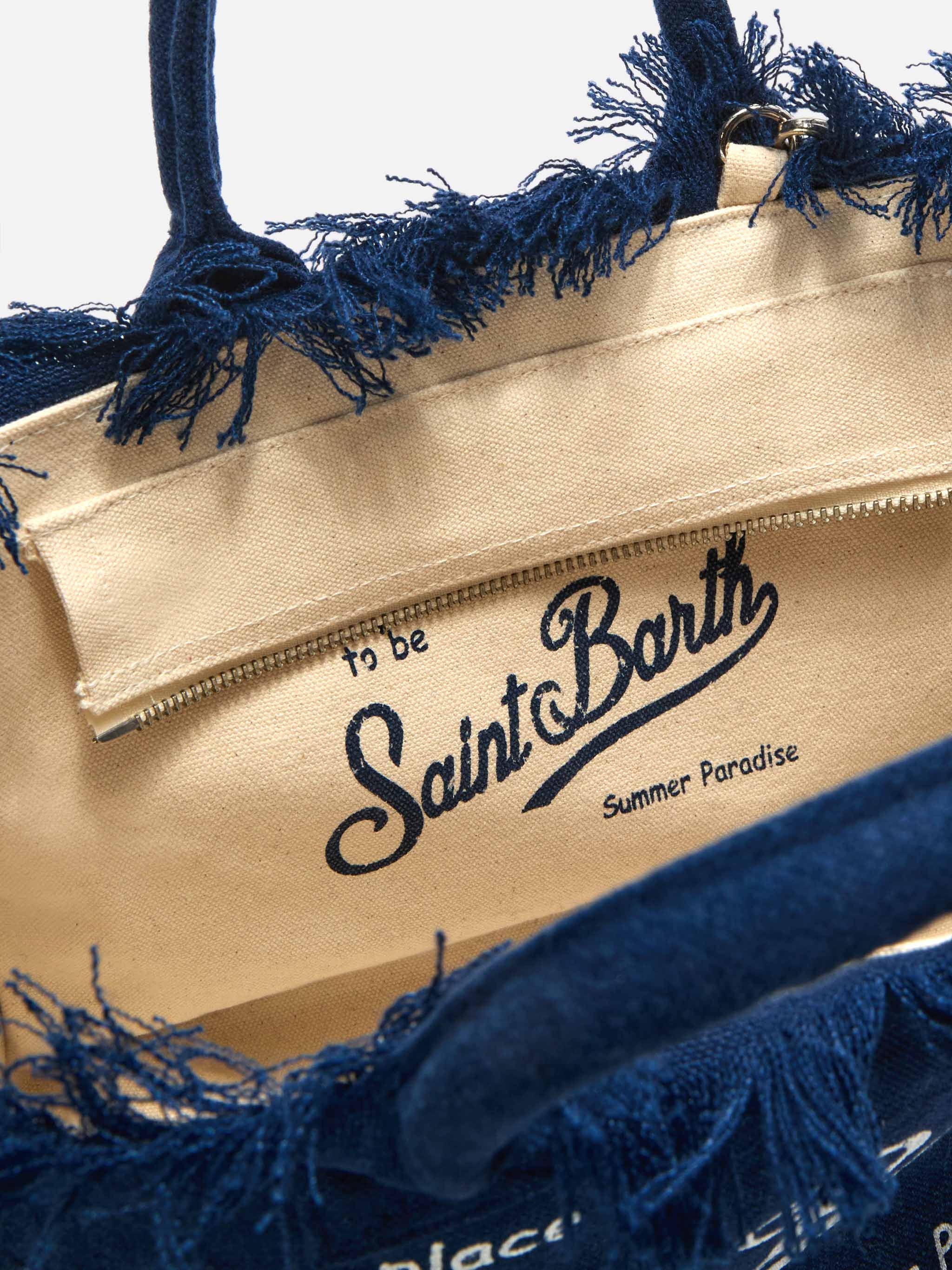 mc2-saint-barth-borsa-colette-in-lino-blu-tinta-unita-con-frange image 4