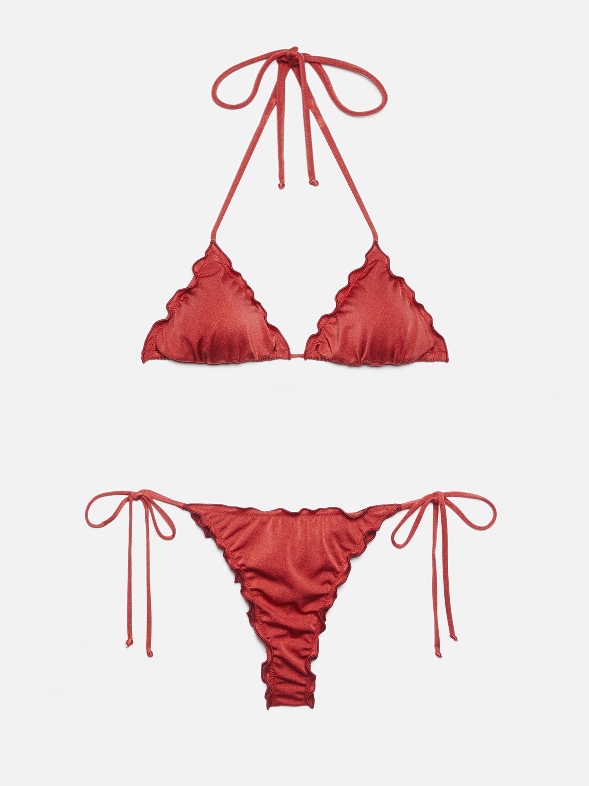 mc2-saint-barth-bikini-classico-a-triangolo-in-shimmer-rosso-mattone-sagittarius image 1