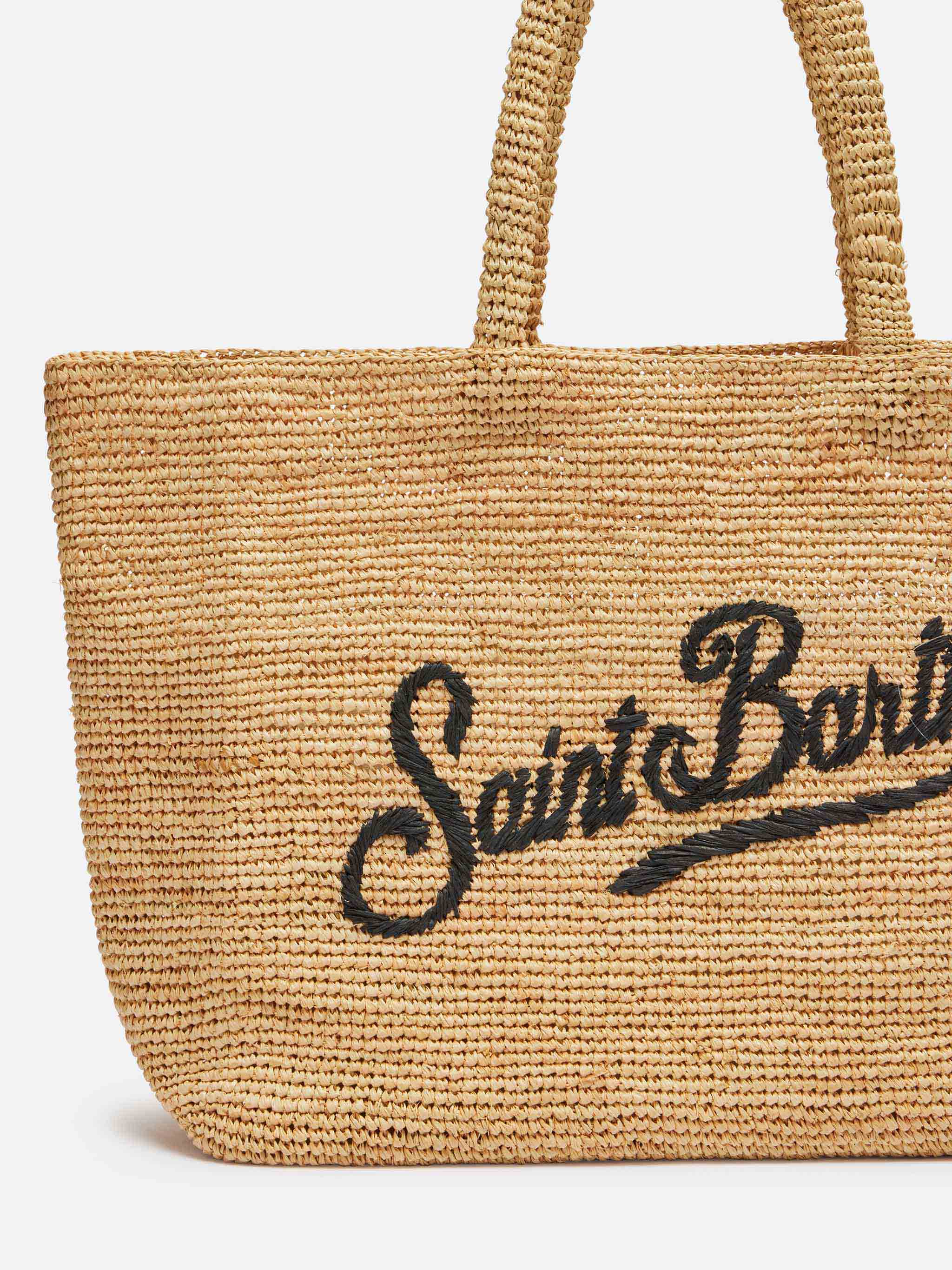 mc2-saint-barth-borsa-beach-tote-in-raffia-naturale-e-nero-con-logo-ricamato image 4