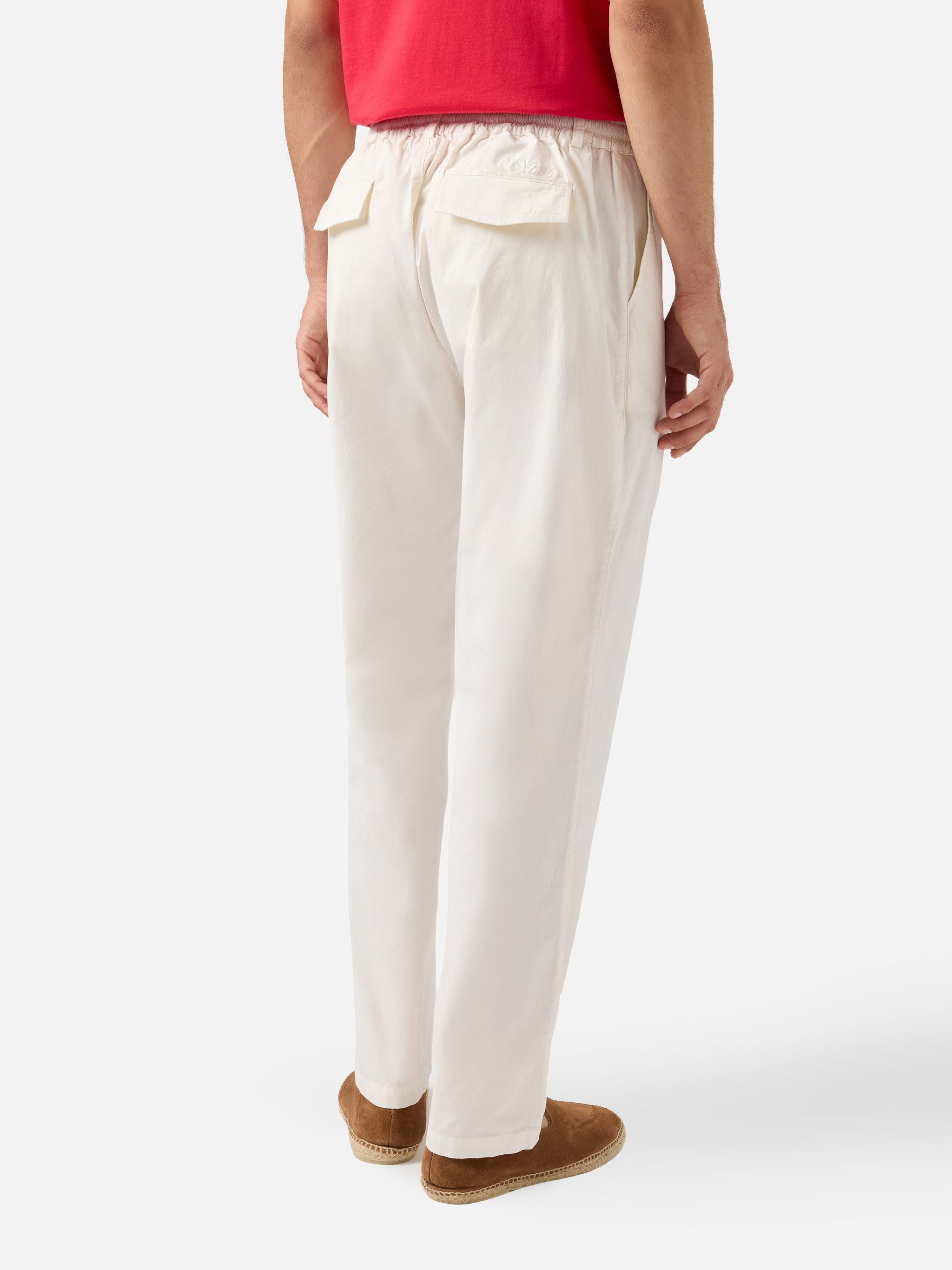 mc2-saint-barth-pantaloni-calais-in-cotone-bianco-con-coulisse-uomo image 2