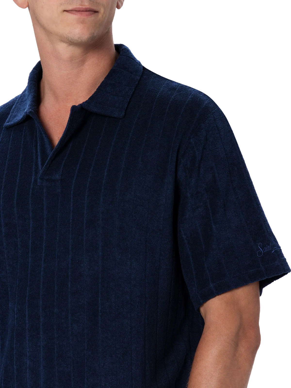 mc2-saint-barth-jeremy-polo-uomo-spugna-a-righe-blu image 2