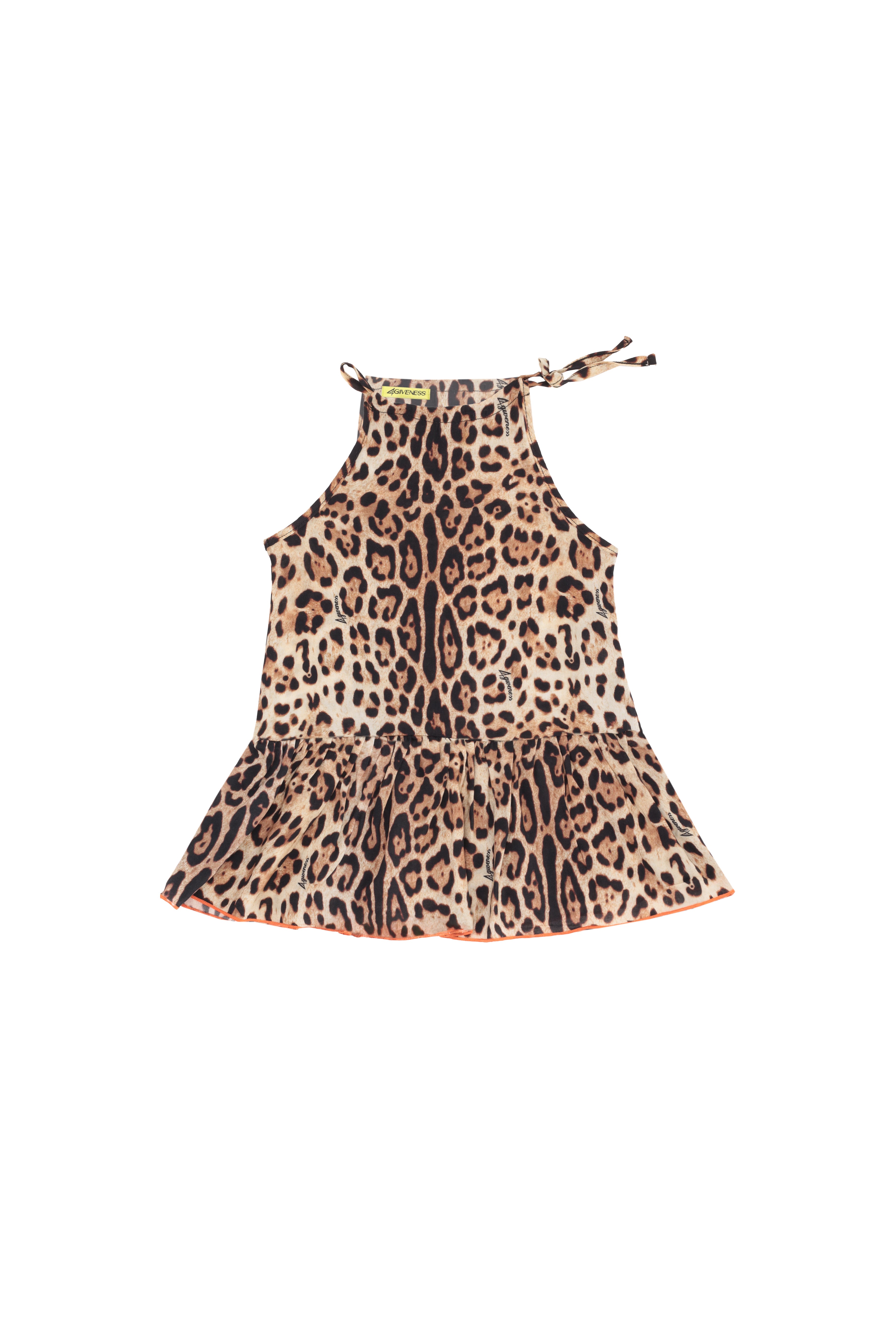 4giveness-abito-balza-e-fiocchetto-animalier-neonata image 1