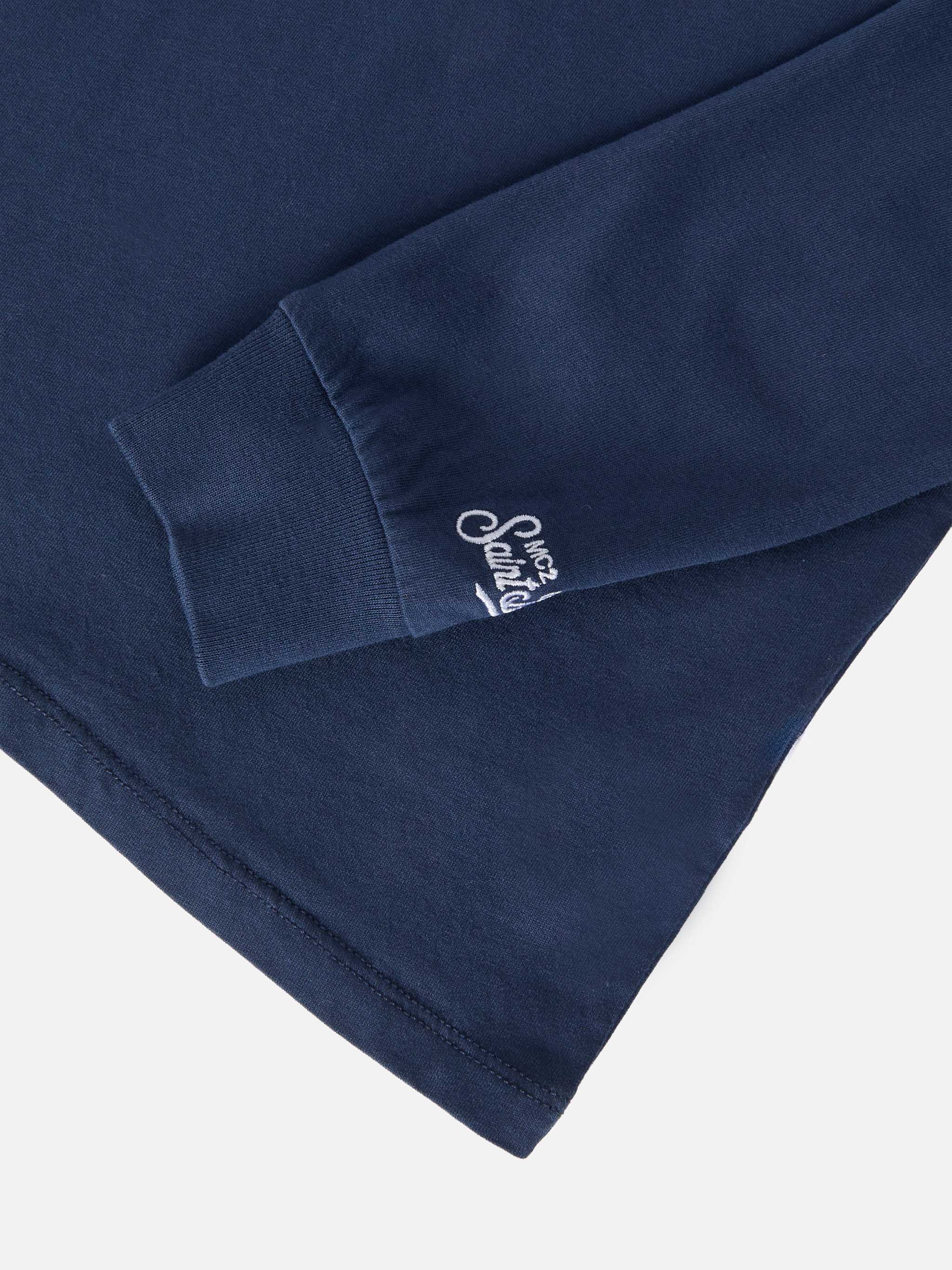 mc2-saint-barth-t-shirt-luton-jr-warm-bambino-blu-stampa-snoopy-special-edition image 4