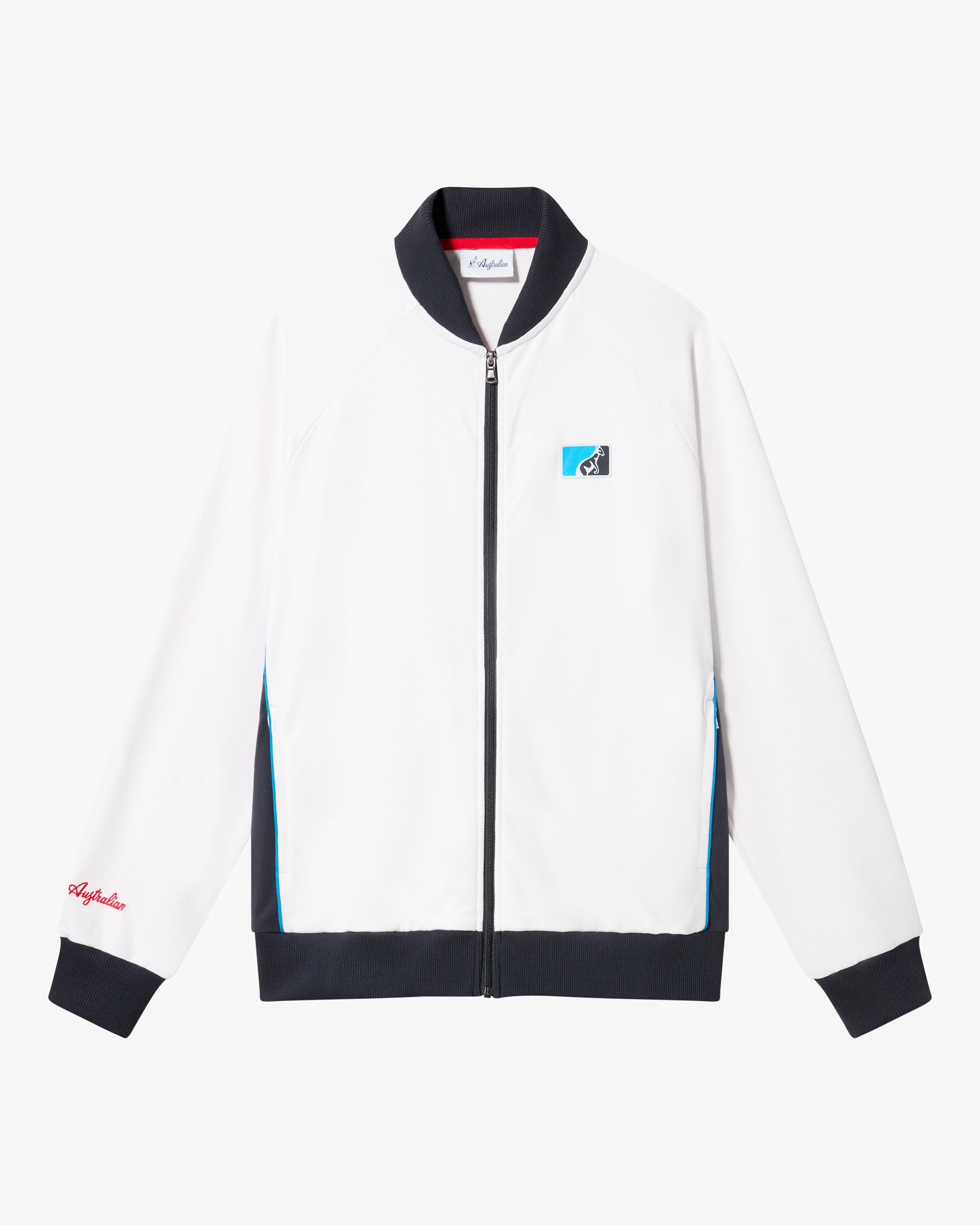 australian-league-track-jacket-felpa-bianca-full-zip-made-in-italy image 6