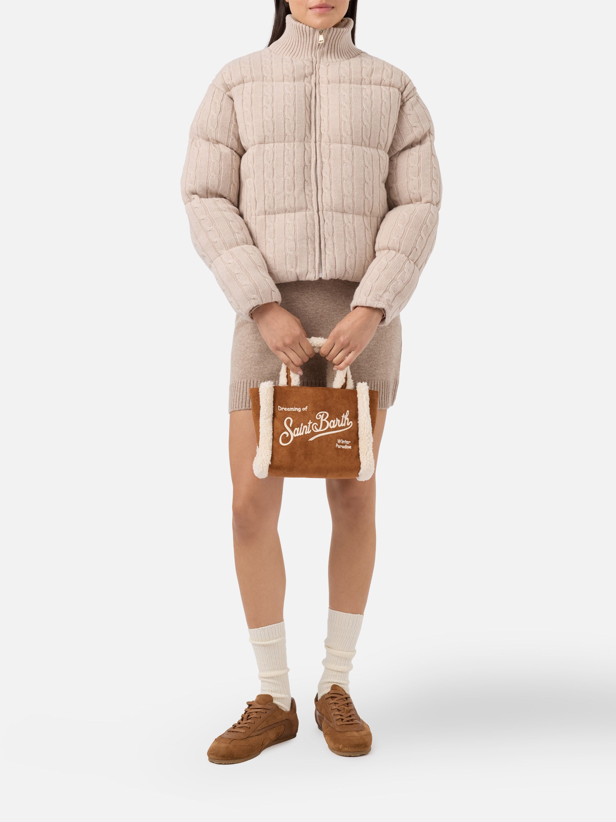 mc2-saint-barth-borsa-a-mano-vanity-mini-shearling-cammello image 2