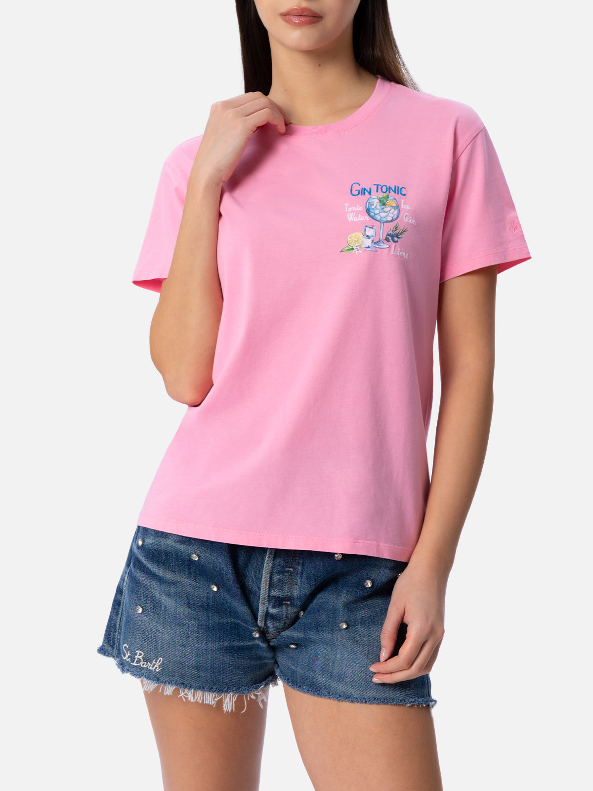 t-shirt-emilie-mc2-saint-barth-in-jersey-di-cotone-con-ricamo-cocktail-gin-tonic image 2