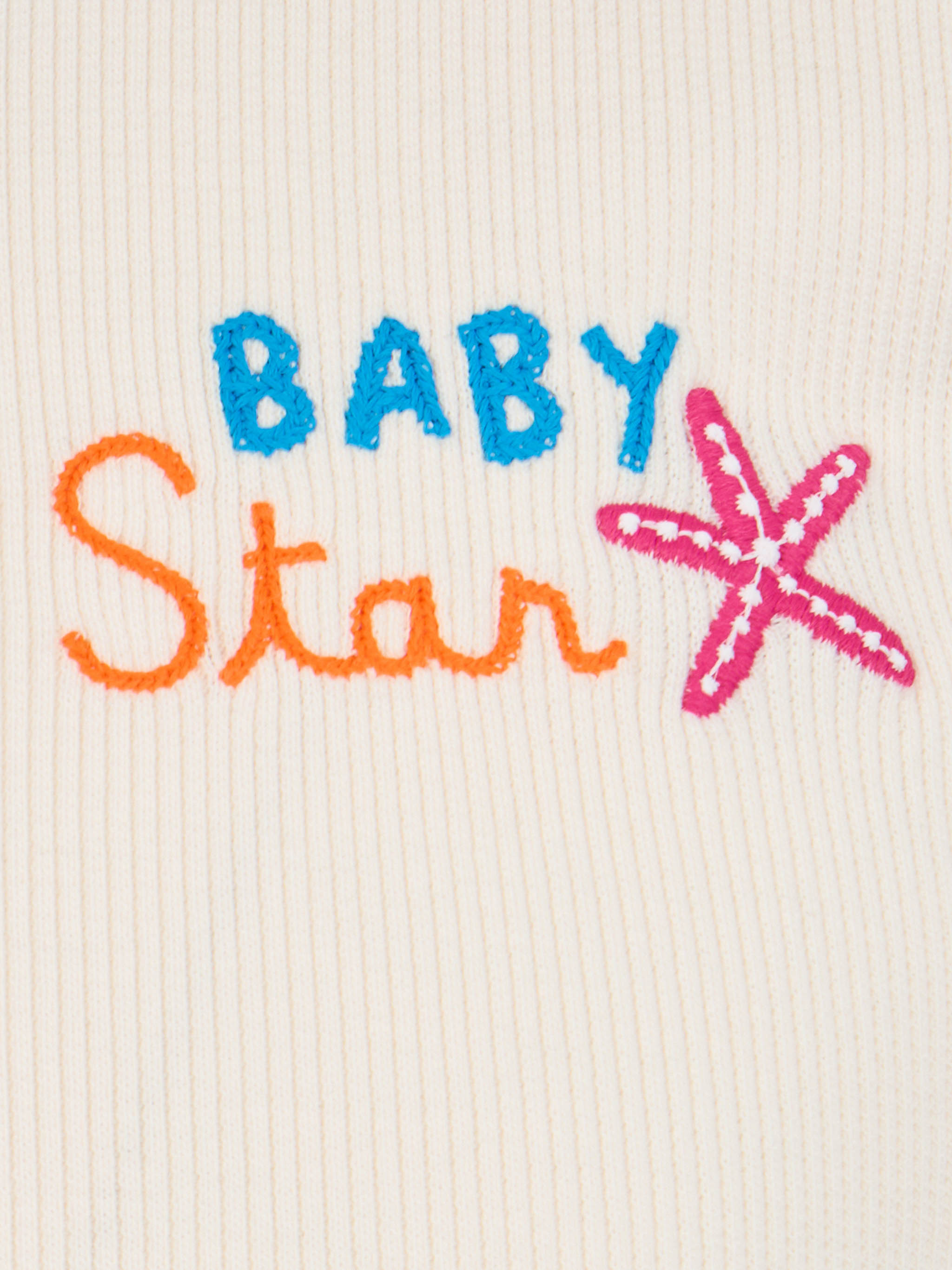 mc2-saint-barth-serena-jr-t-shirt-bambina-a-costine-bianca-baby-star image 2