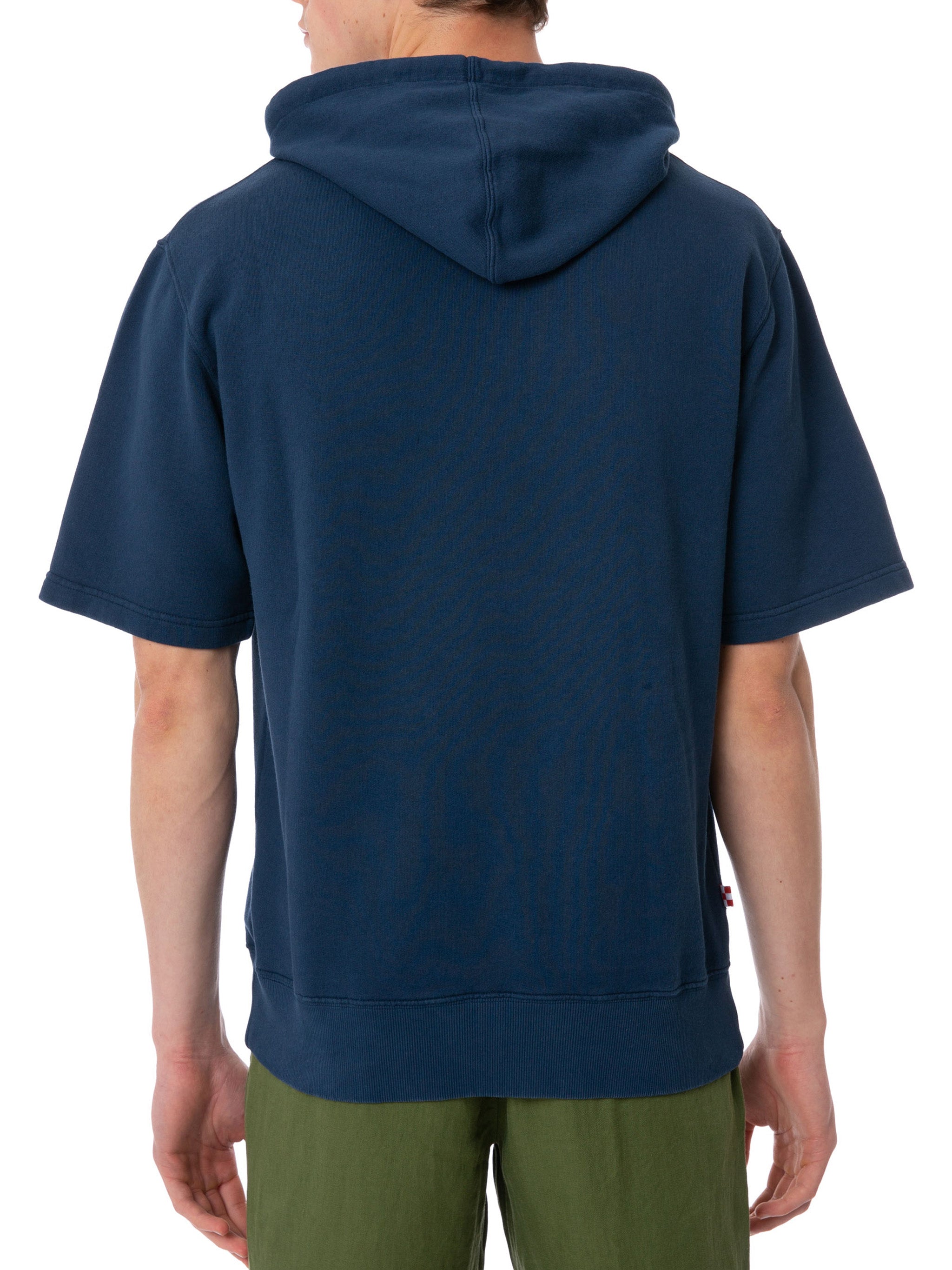 mc2-saint-barth-mike-felpa-uomo-maniche-corte-con-cappuccio-blu-navy image 4