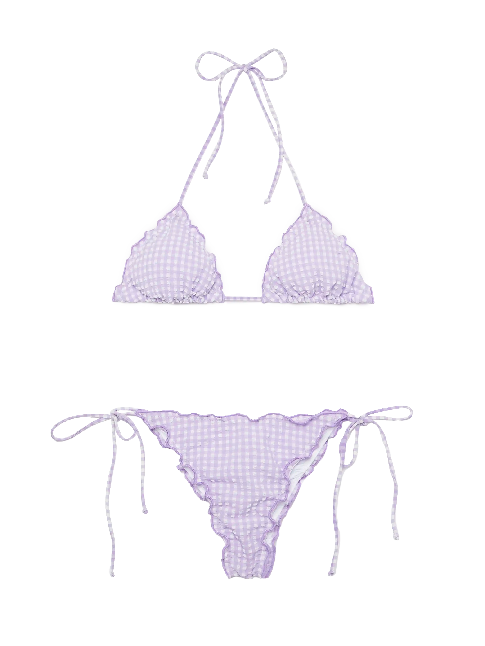 mc2-saint-barth-sagittarius-miami-bikini-triangolo-seersucker-vichy-lilla image 1