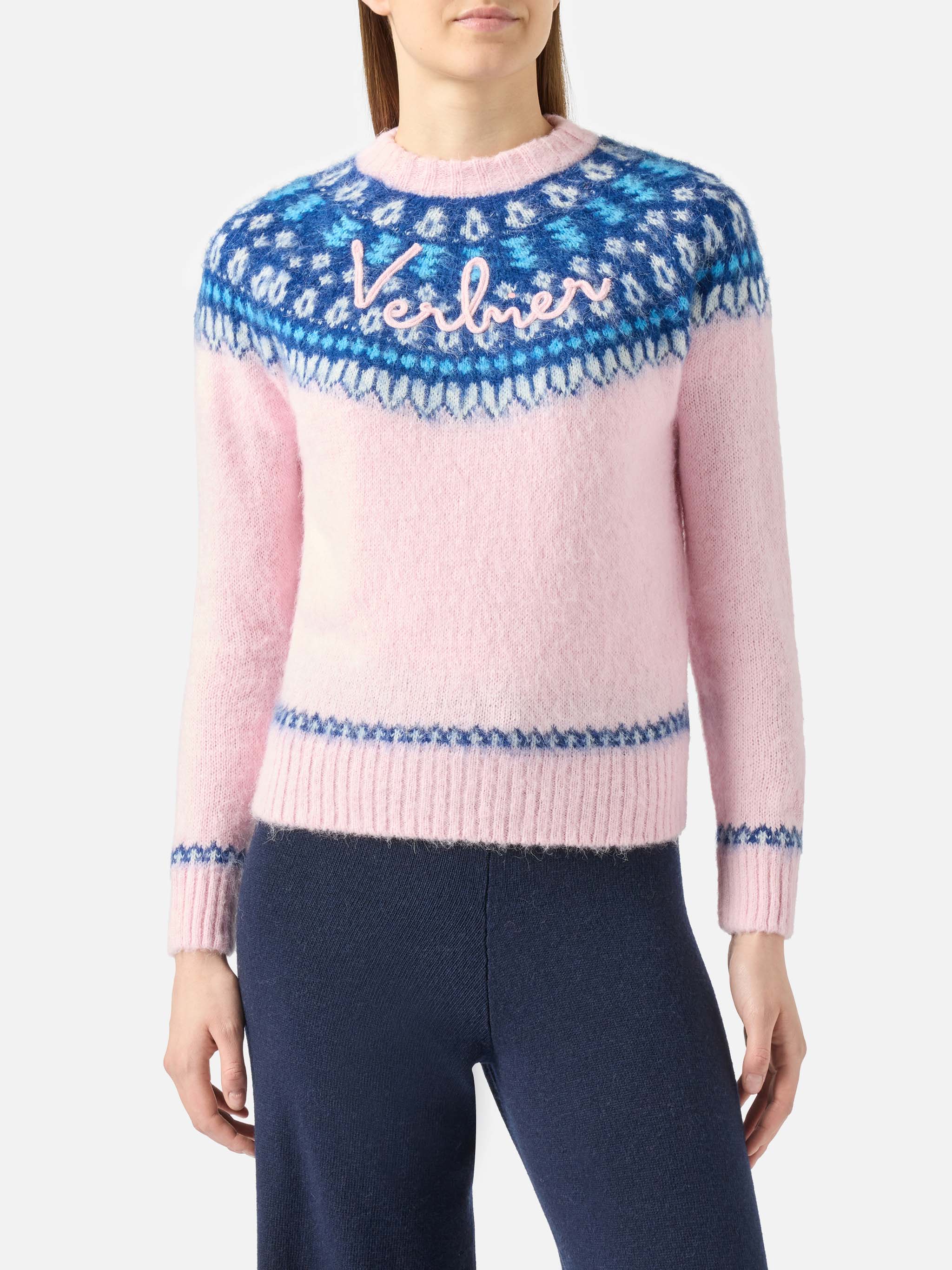 mc2-saint-barth-maglione-new-queen-nordic-soft-donna-rosa-jacquard-nordic-verbie image 1
