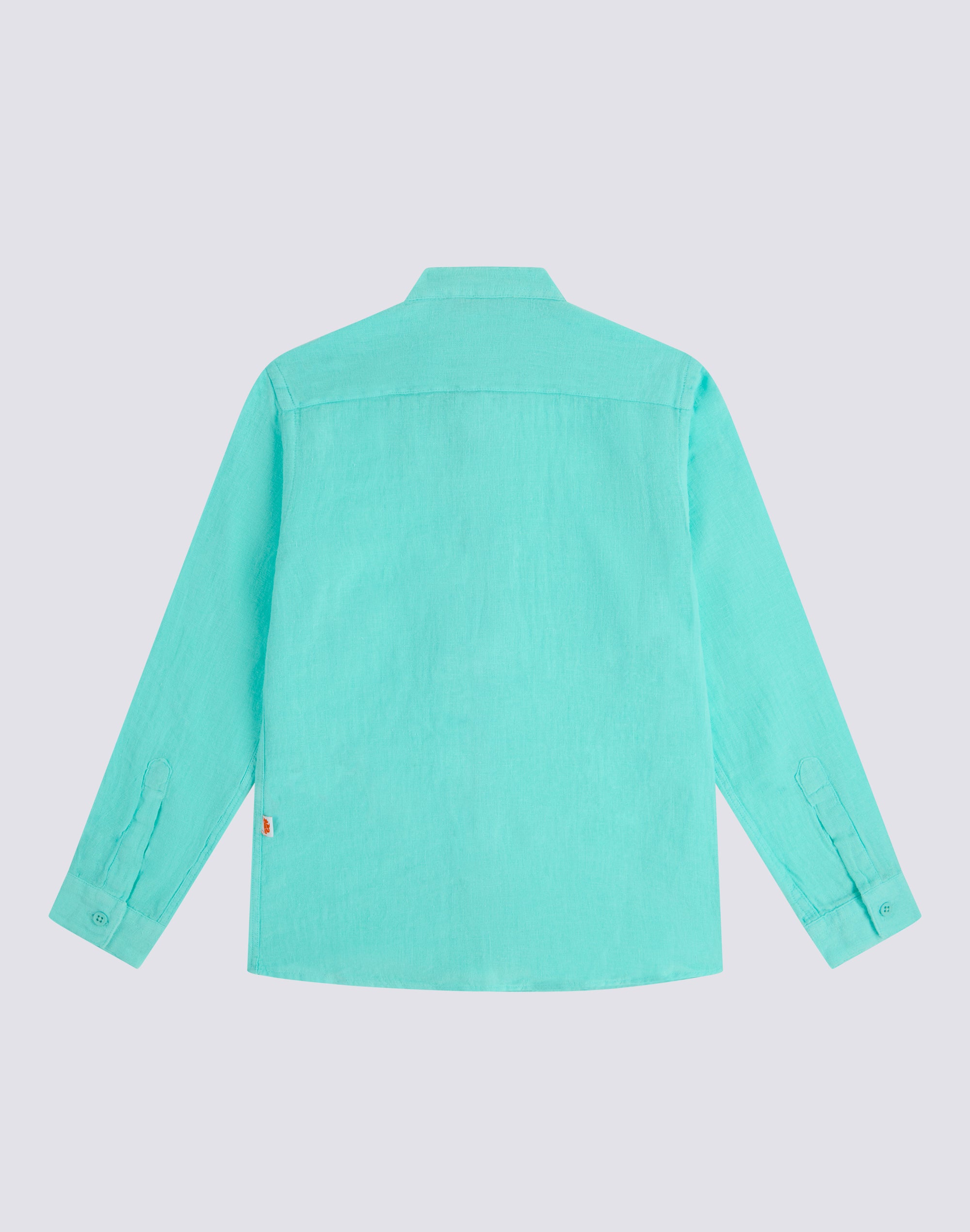 sundek-b821shli5tc-camicia-bambino-in-lino-con-colletto-alla-coreana image 2