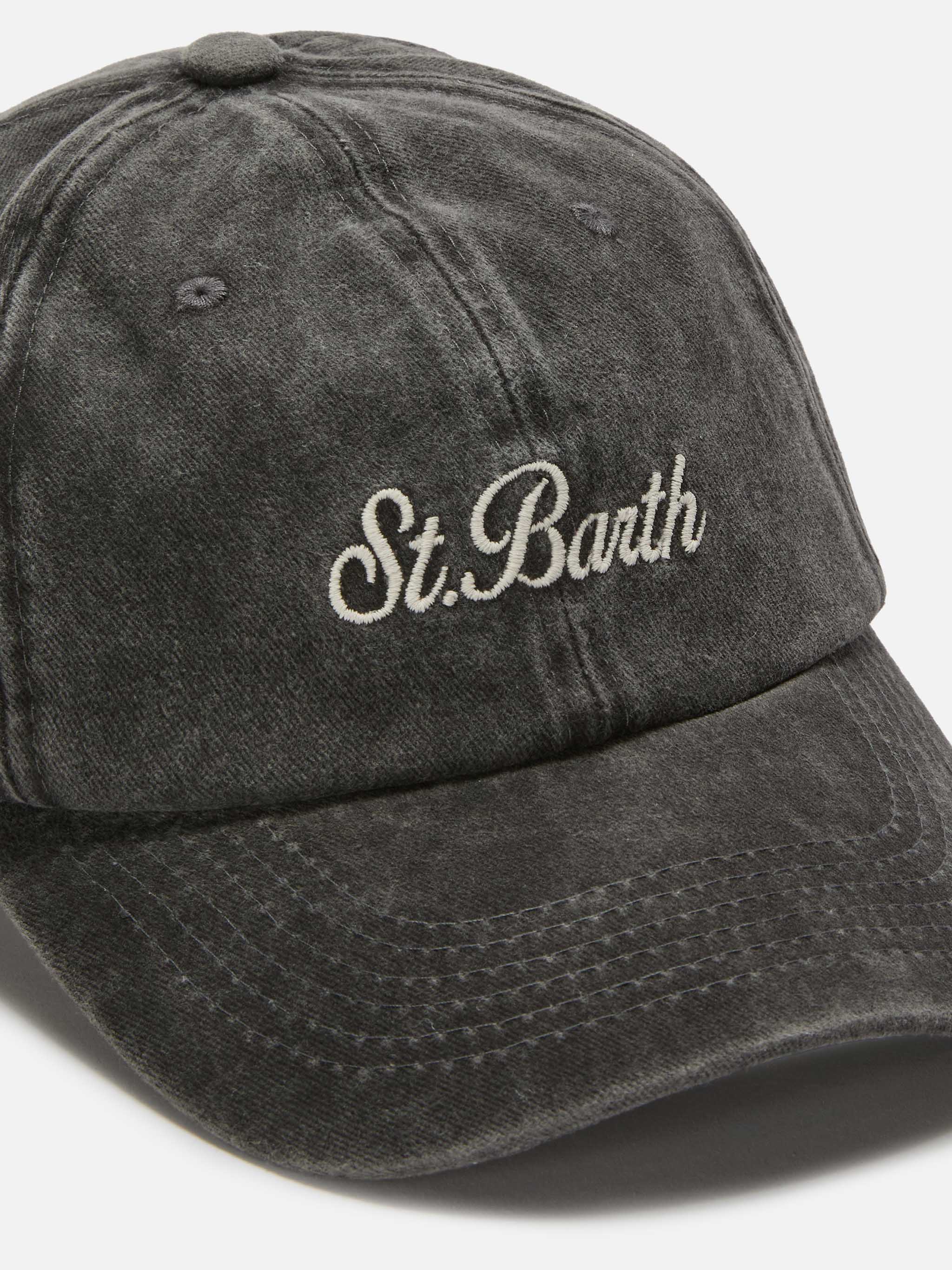 mc2-saint-barth-cappellino-davis-cappello-con-visiera-in-cotone-grigio-scuro-log image 2